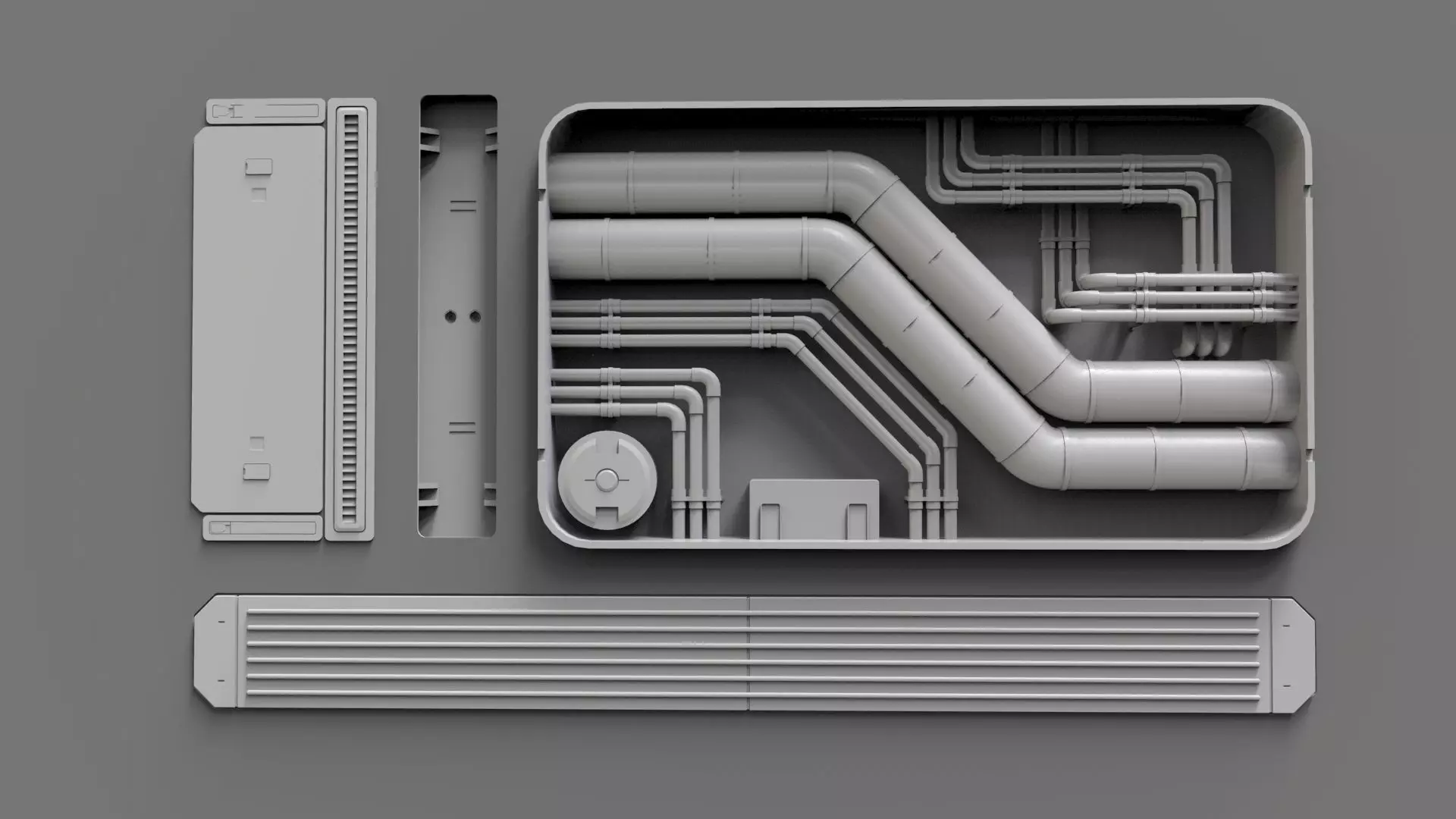 Sci fi trim sheets 7 3D model_7