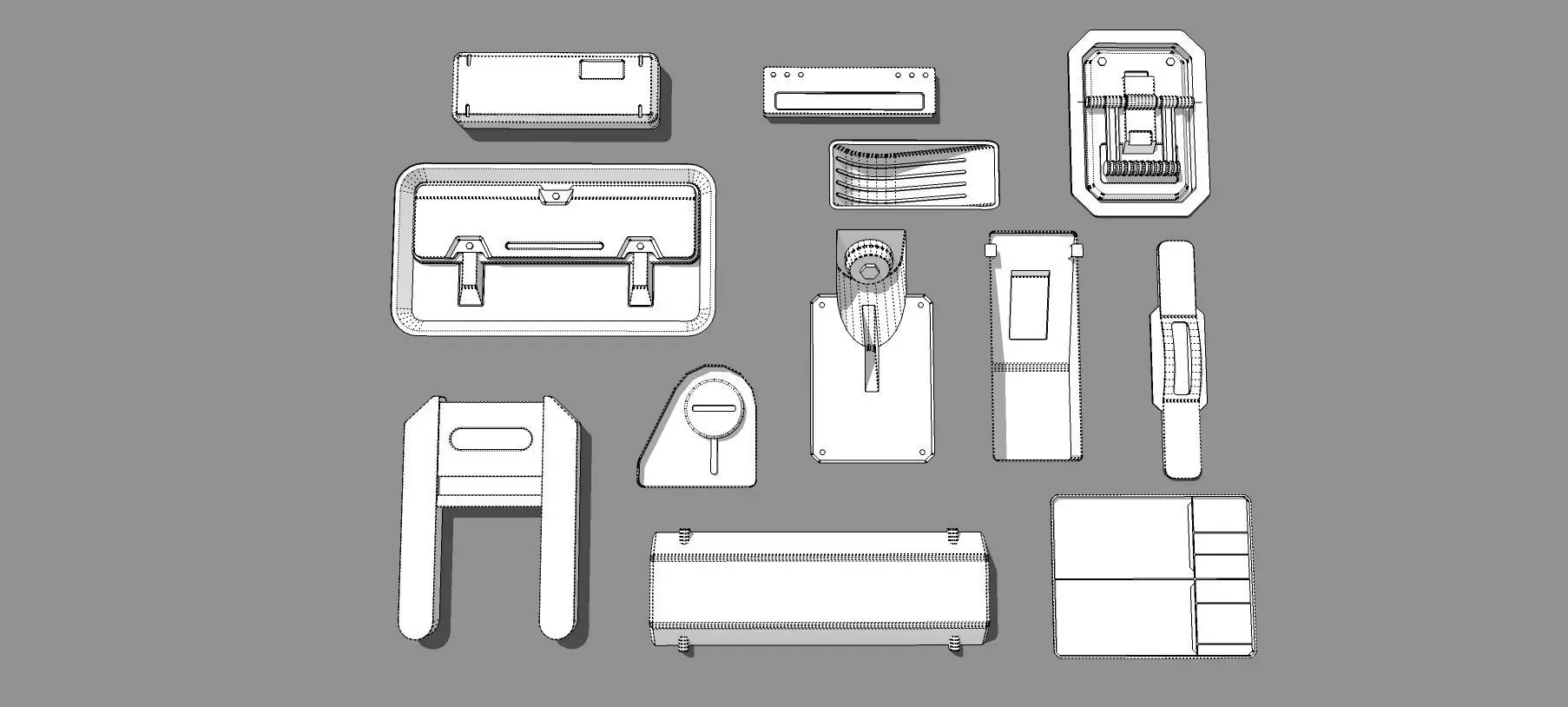 Sci fi trim sheets 7 3D model_23