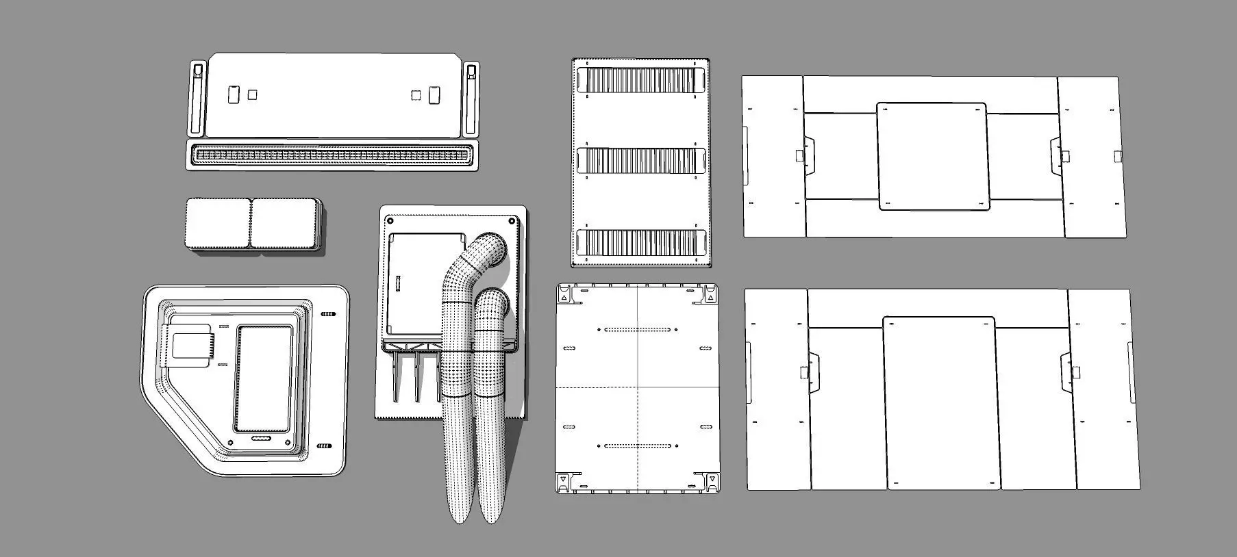 Sci fi trim sheets 7 3D model_26