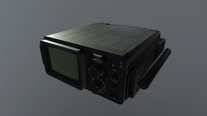 PANASONIC TR-707 PORTABLE TV-SET Low-poly 3D model