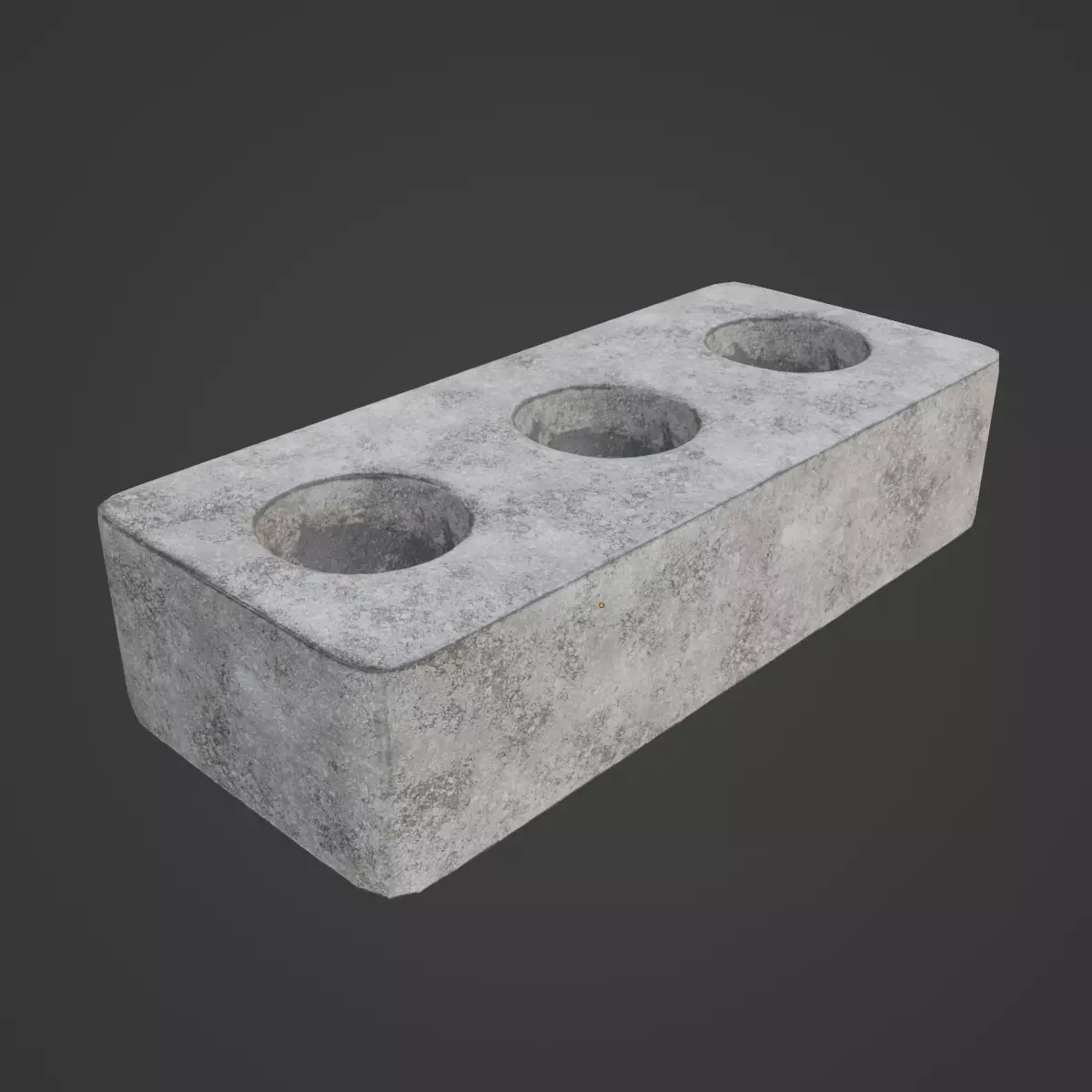 Concrete Brick B 02 Low-poly 3D model_6
