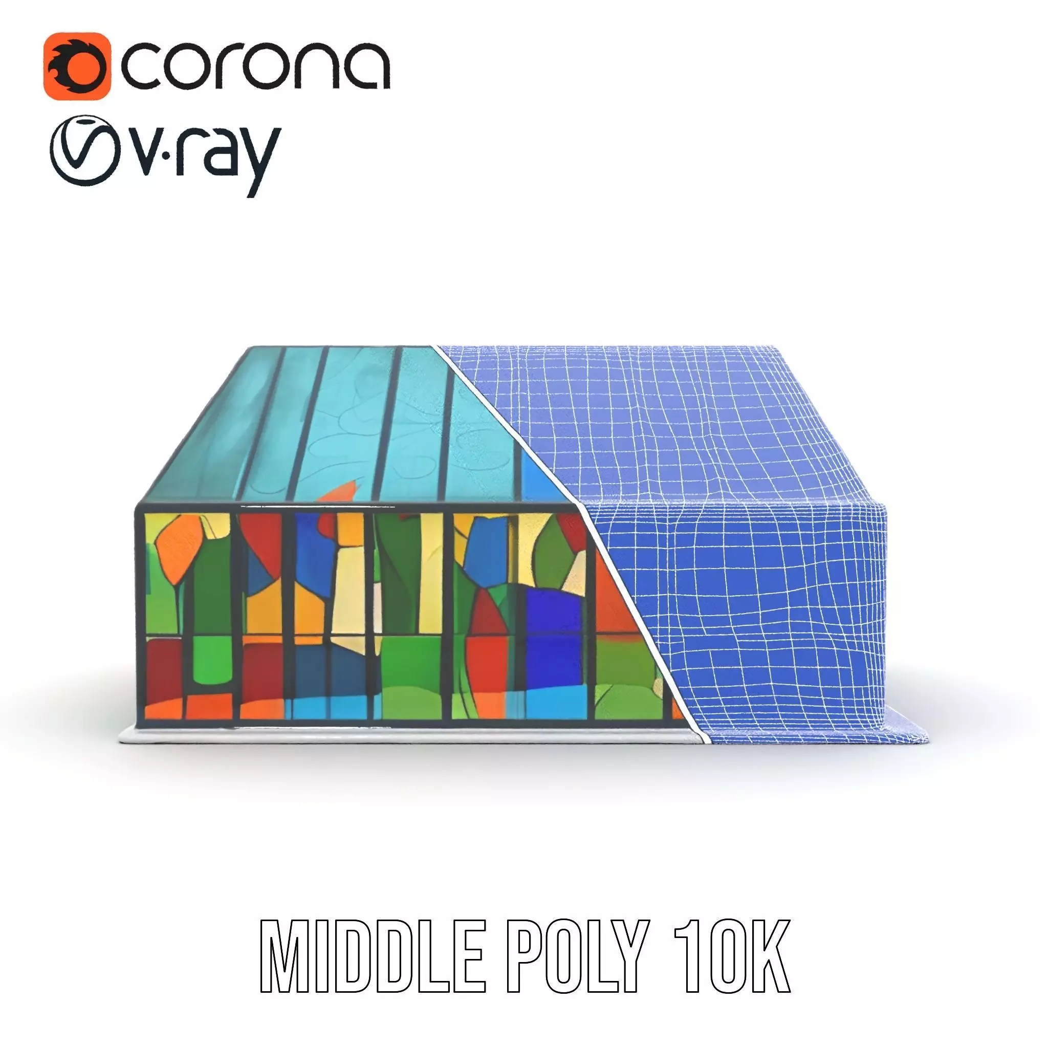 Stained Glass Pavilion model pack Low-poly 3D model_30