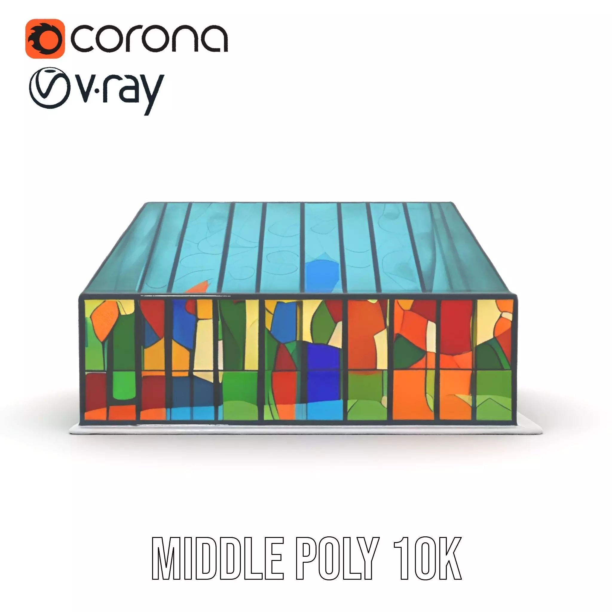 Stained Glass Pavilion model pack Low-poly 3D model_21