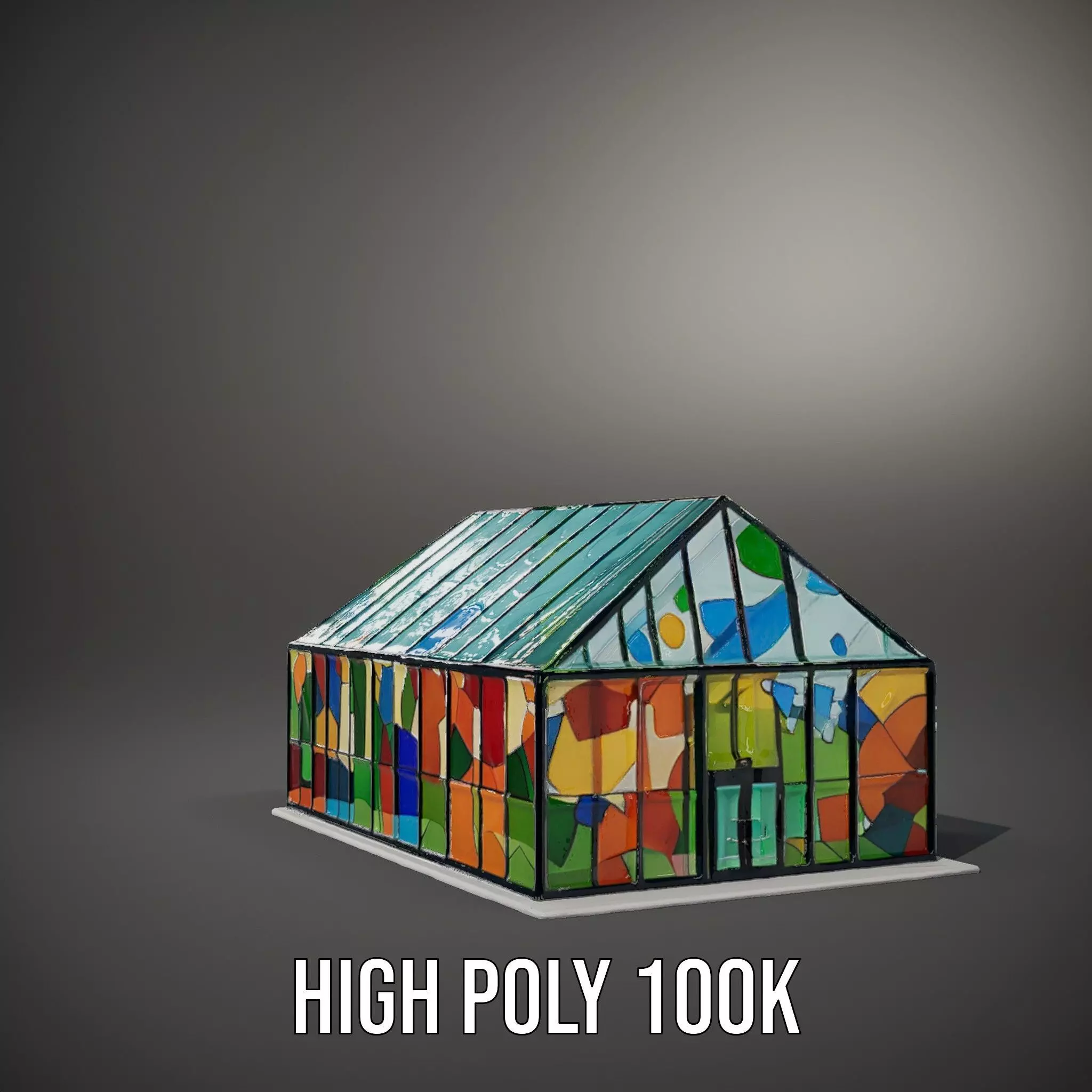 Stained Glass Pavilion model pack Low-poly 3D model_10