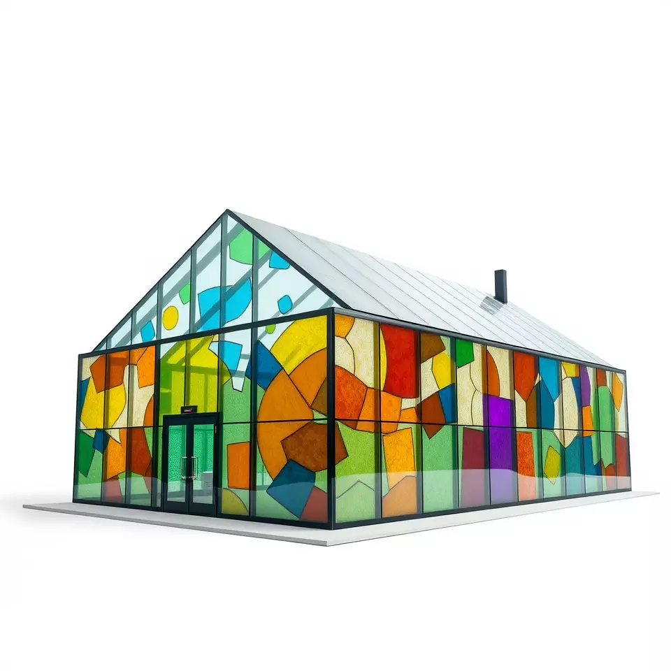 Stained Glass Pavilion model pack Low-poly 3D model_2