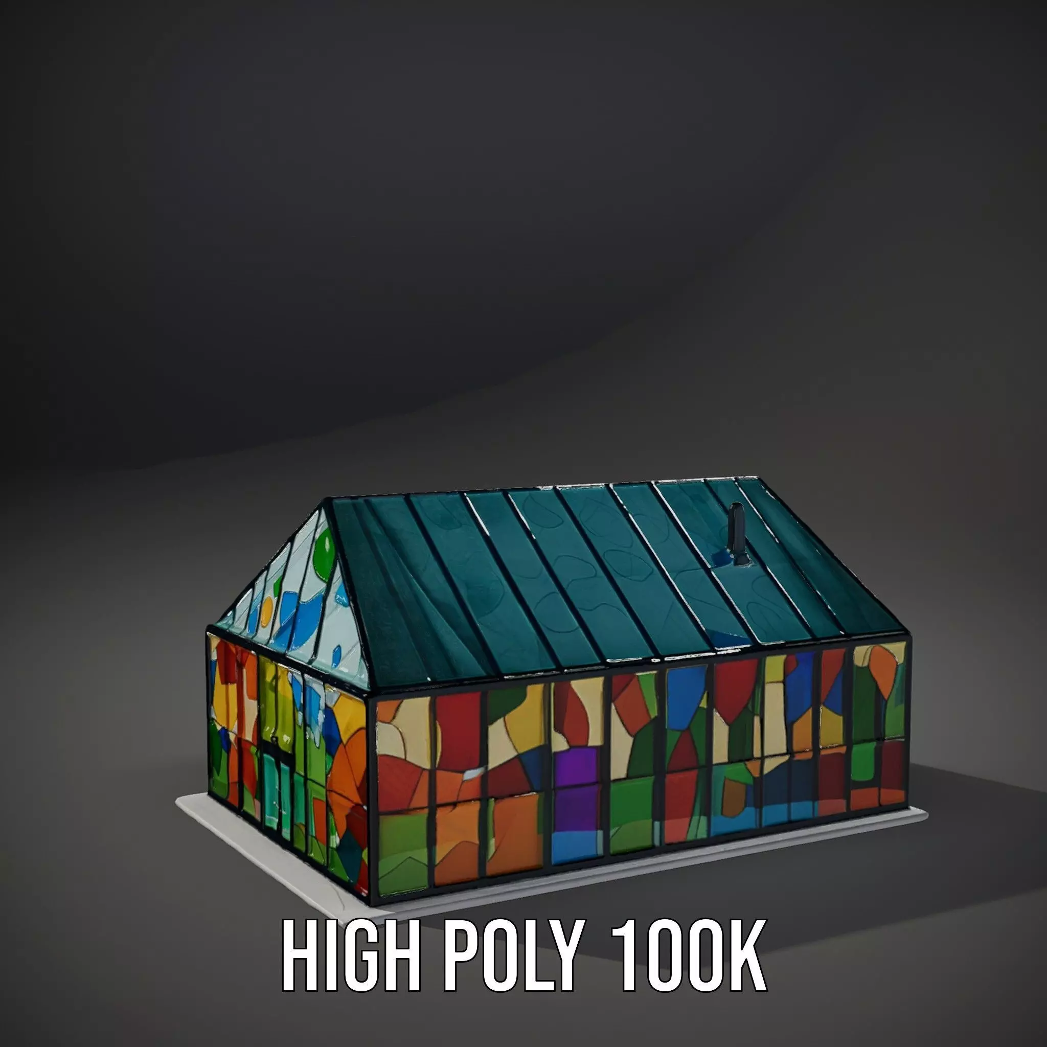 Stained Glass Pavilion model pack Low-poly 3D model_8