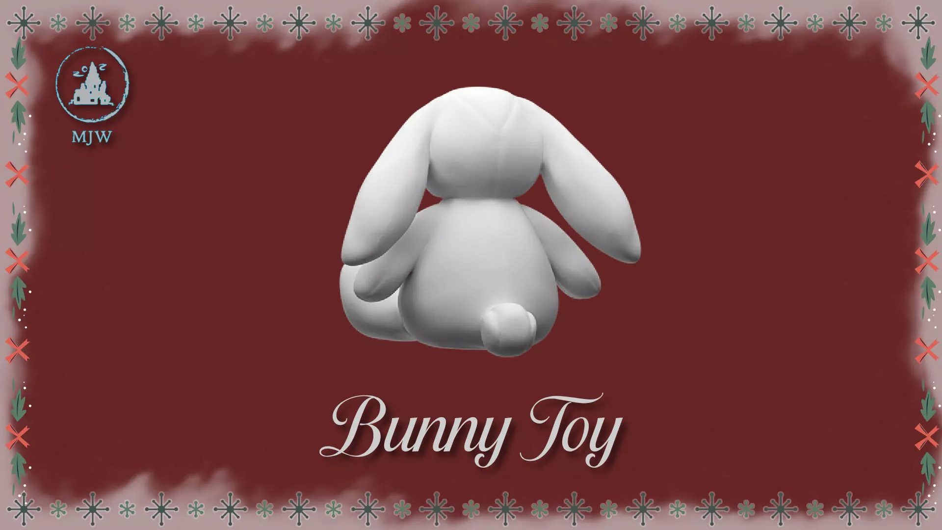 Bunny Toy Miniature for Christmas Dollhouses and Santa Workshop 3D print model_5