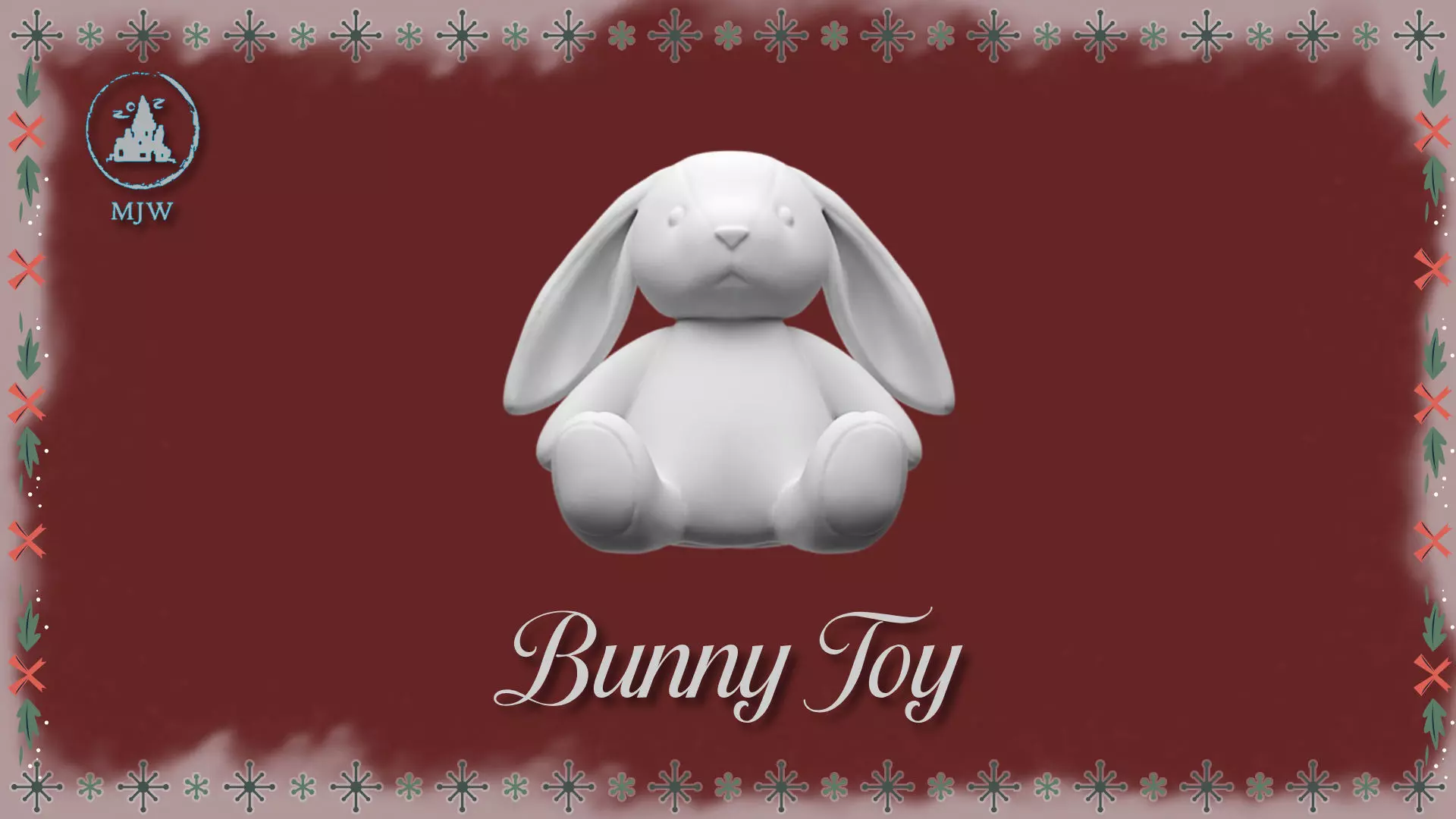 Bunny Toy Miniature for Christmas Dollhouses and Santa Workshop 3D print model_0