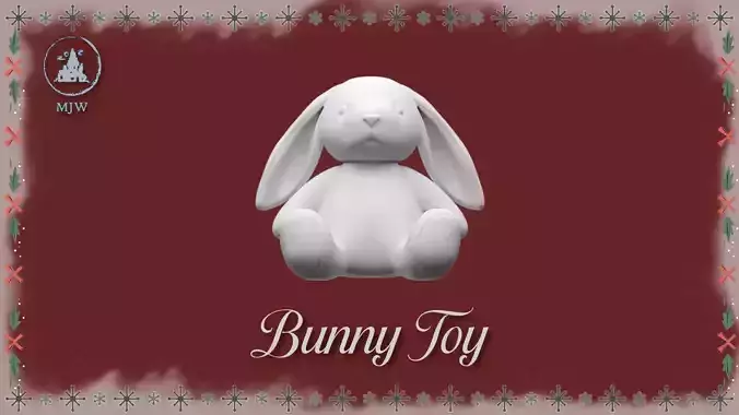Bunny Toy Miniature for Christmas Dollhouses and Santa Workshop 3D print model Bunny Toy Miniature for Christmas Dollhouses and Santa Workshop 3D print model