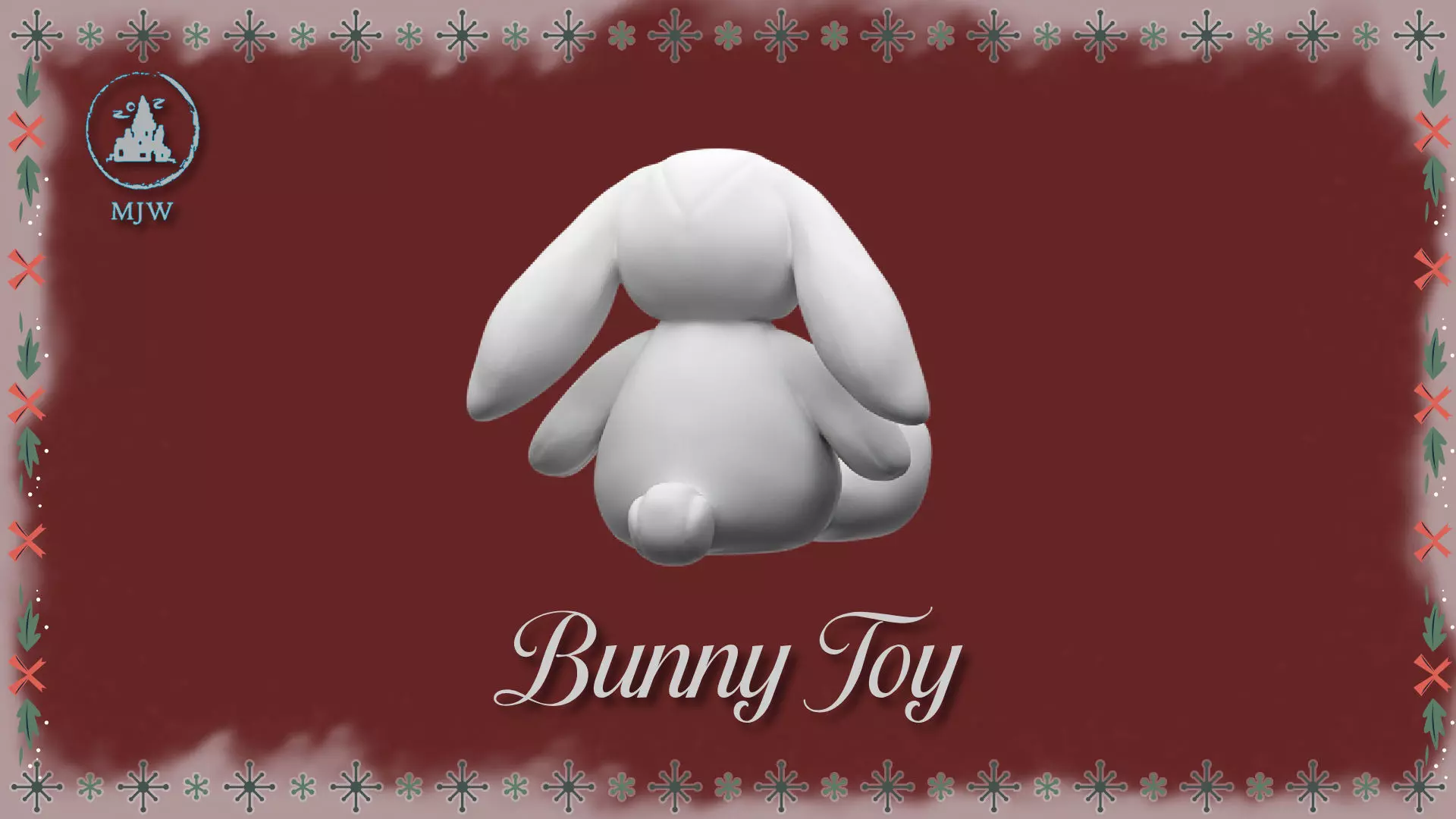 Bunny Toy Miniature for Christmas Dollhouses and Santa Workshop 3D print model_3