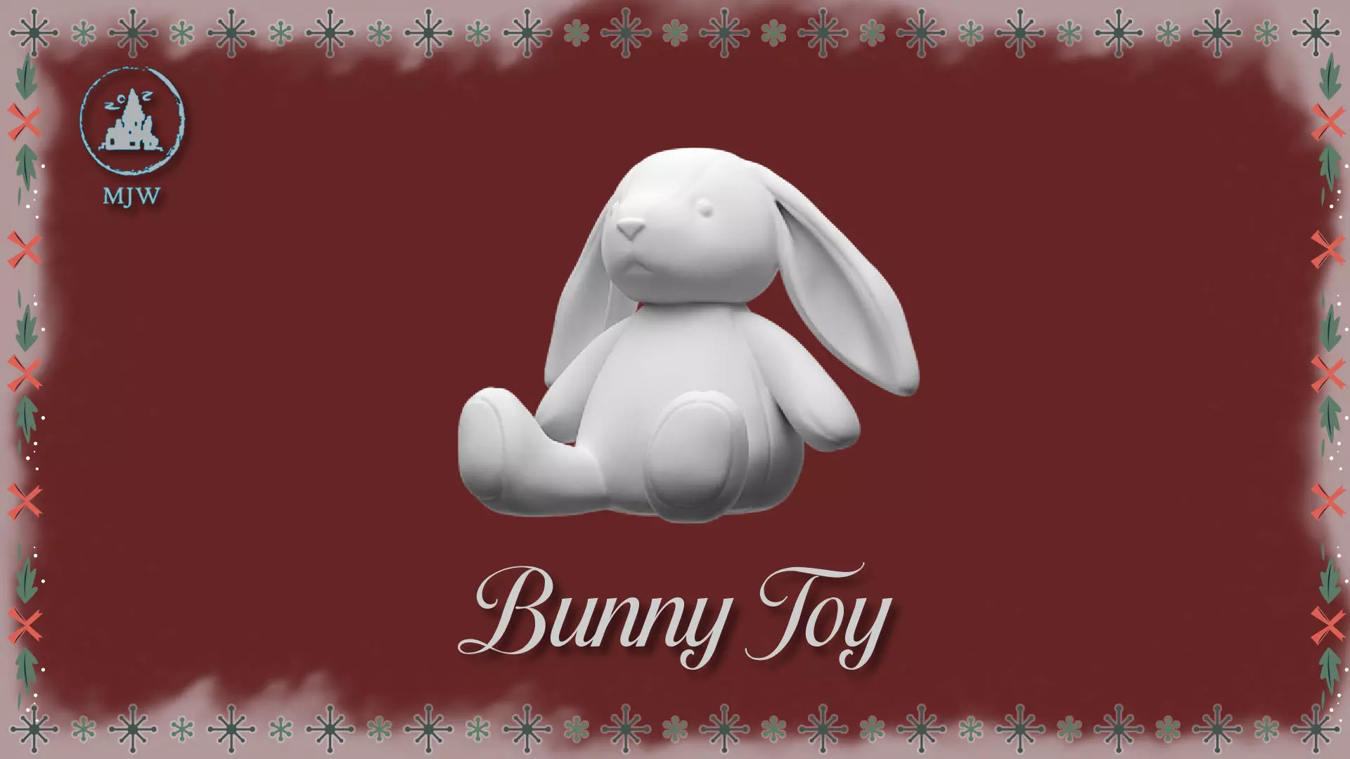 Bunny Toy Miniature for Christmas Dollhouses and Santa Workshop 3D print model_1
