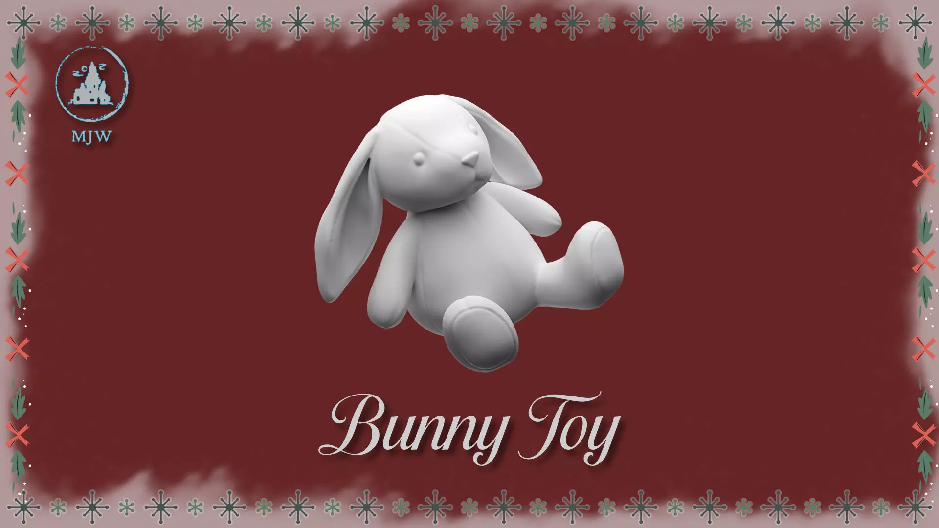 Bunny Toy Miniature for Christmas Dollhouses and Santa Workshop 3D print model_7