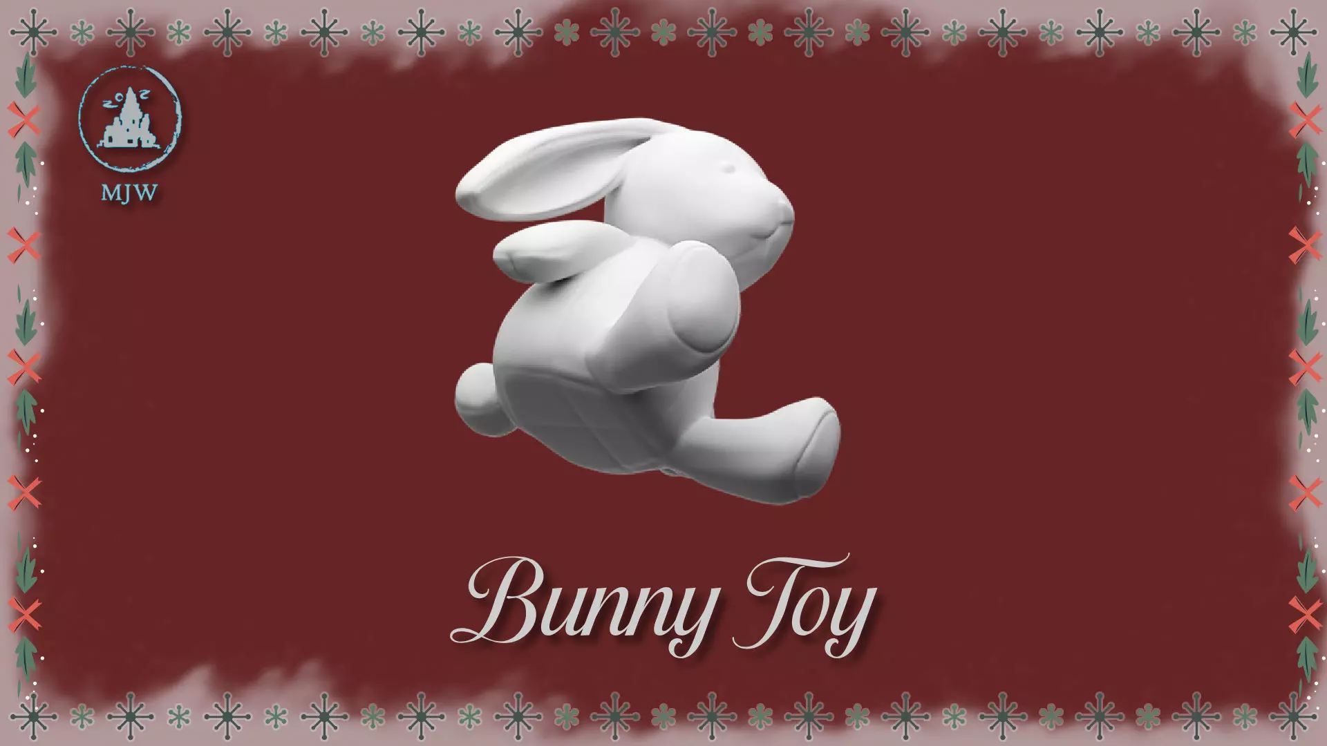 Bunny Toy Miniature for Christmas Dollhouses and Santa Workshop 3D print model_6