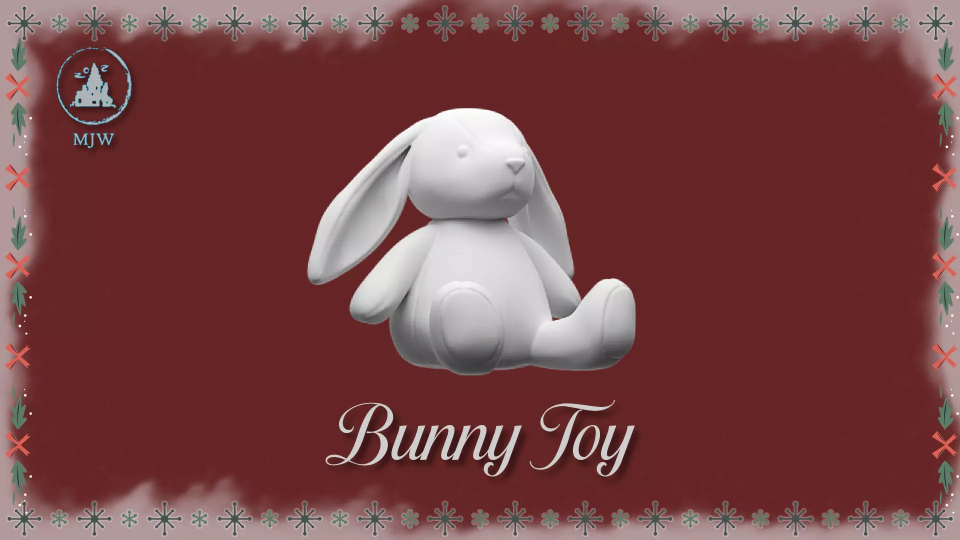 Bunny Toy Miniature for Christmas Dollhouses and Santa Workshop 3D print model_2