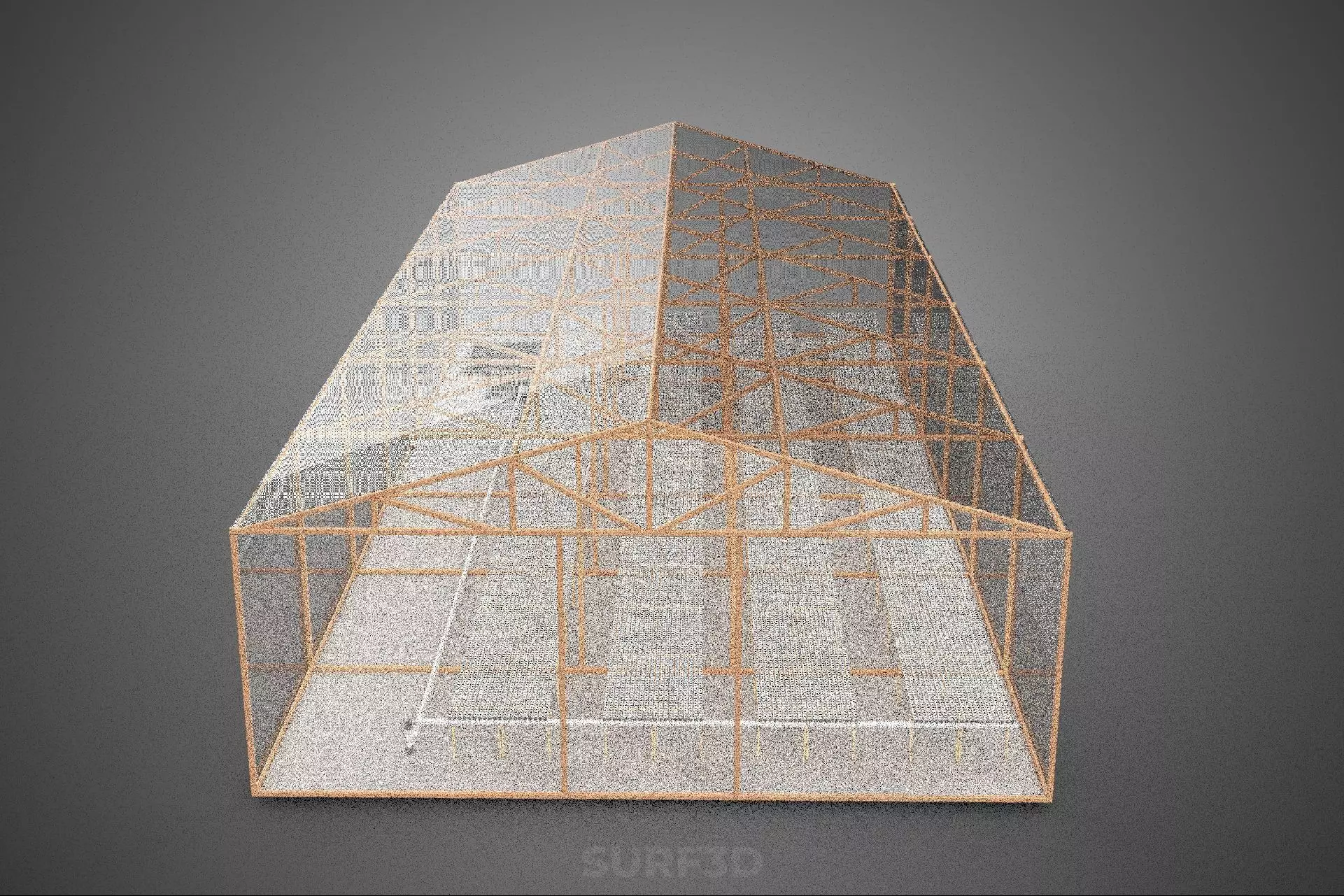 AGRICULTURE BUILDING LAYOUT FARMING GREENHOUSE HYDROPONIC GARDEN 3D model_5