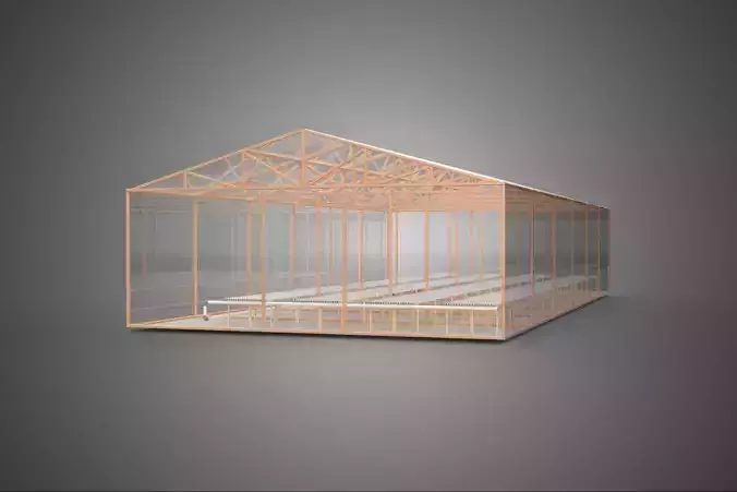 AGRICULTURE BUILDING LAYOUT FARMING GREENHOUSE HYDROPONIC GARDEN 3D model AGRICULTURE BUILDING LAYOUT FARMING GREENHOUSE HYDROPONIC GARDEN 3D model