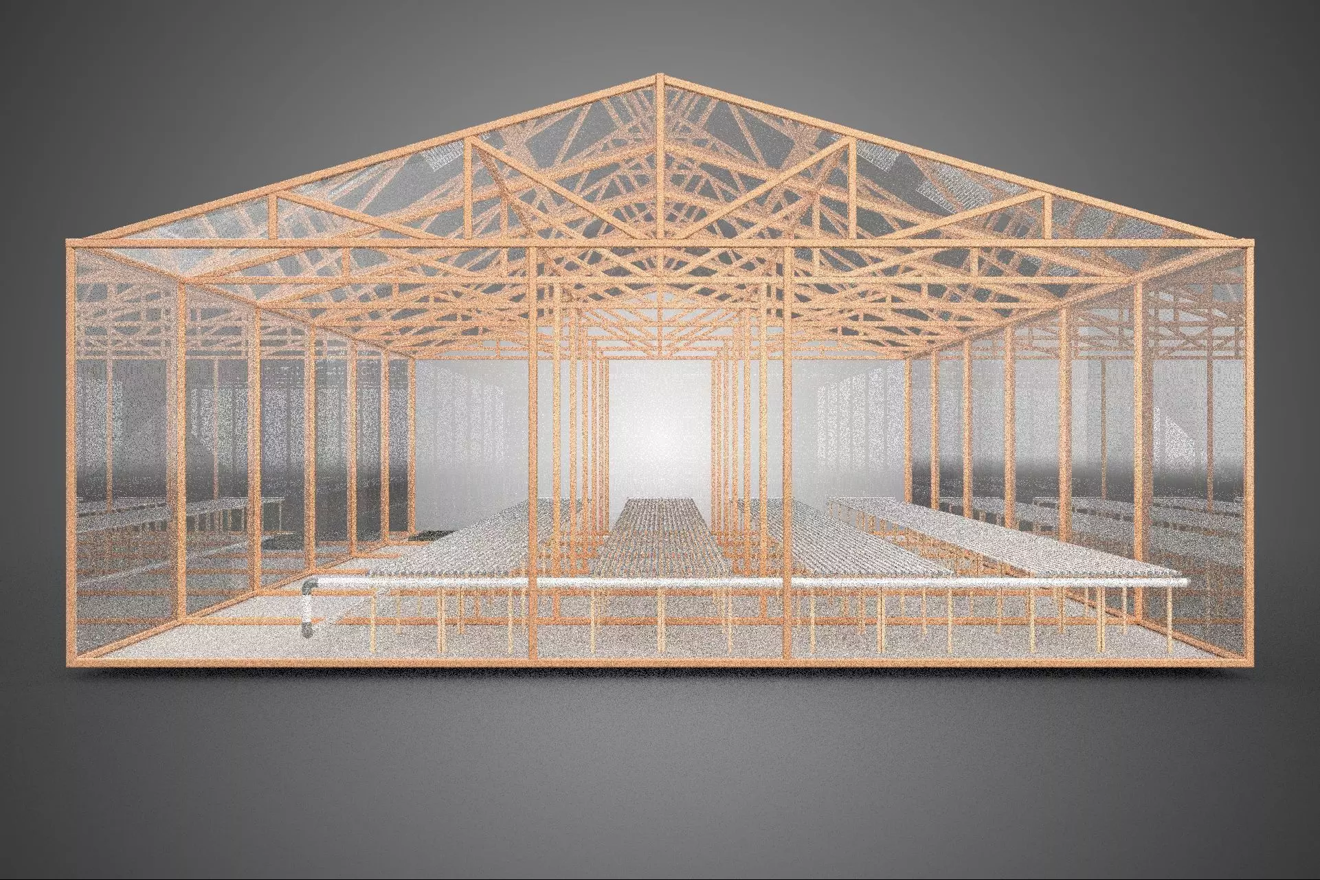 AGRICULTURE BUILDING LAYOUT FARMING GREENHOUSE HYDROPONIC GARDEN 3D model_4