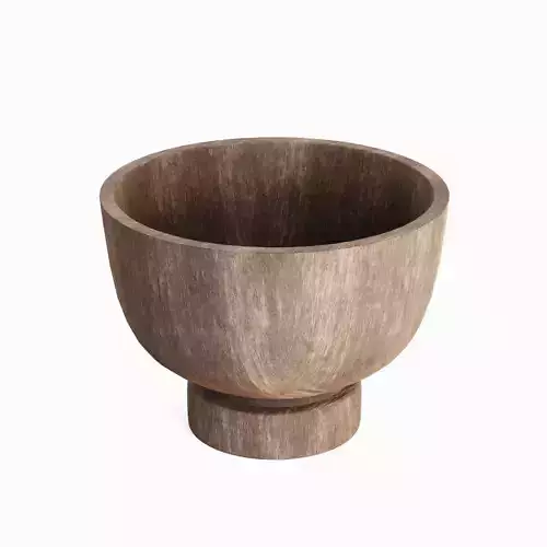 Medieval Wooden Bowl 02 Low-poly 3D model 5
