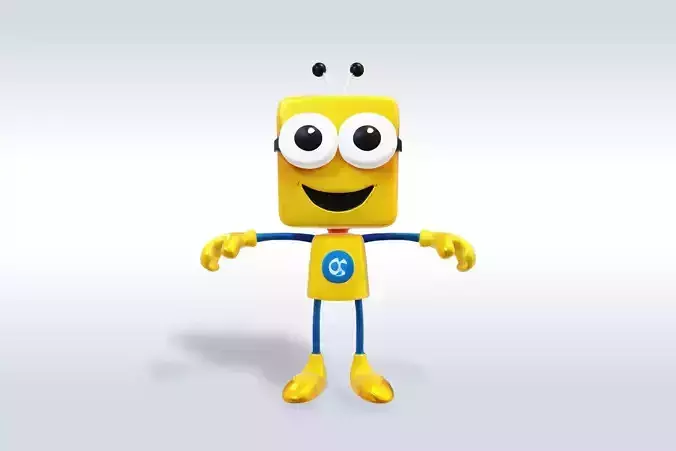 Cartoon character t stylized computer pc 