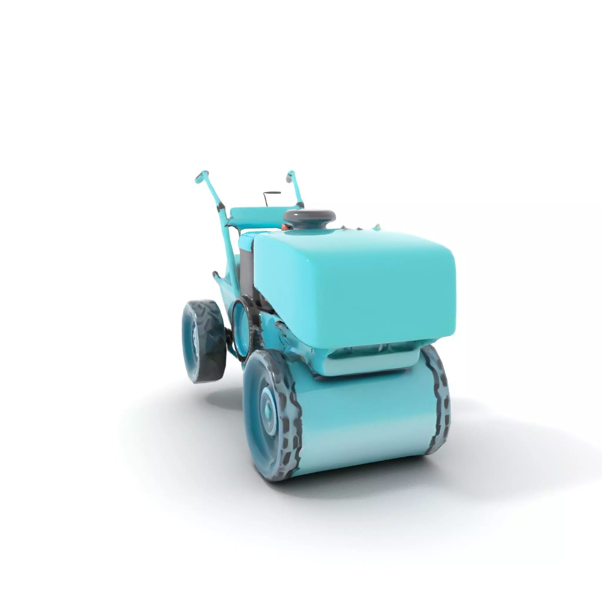 Teal Road Roller model pack Low-poly 3D model_16