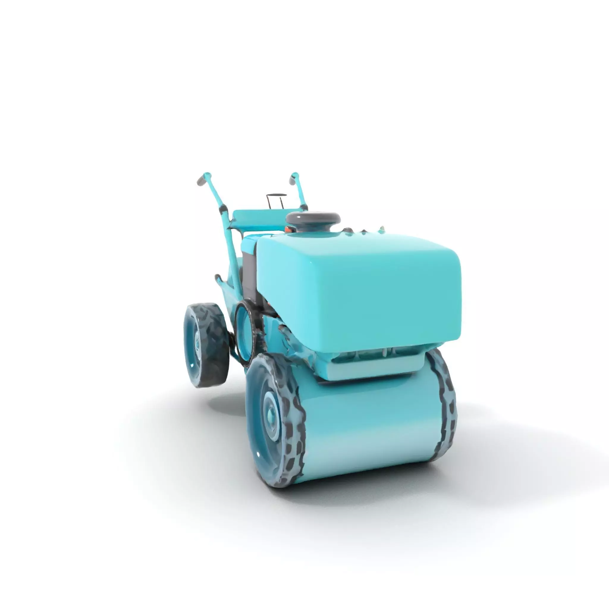 Teal Road Roller model pack Low-poly 3D model_0
