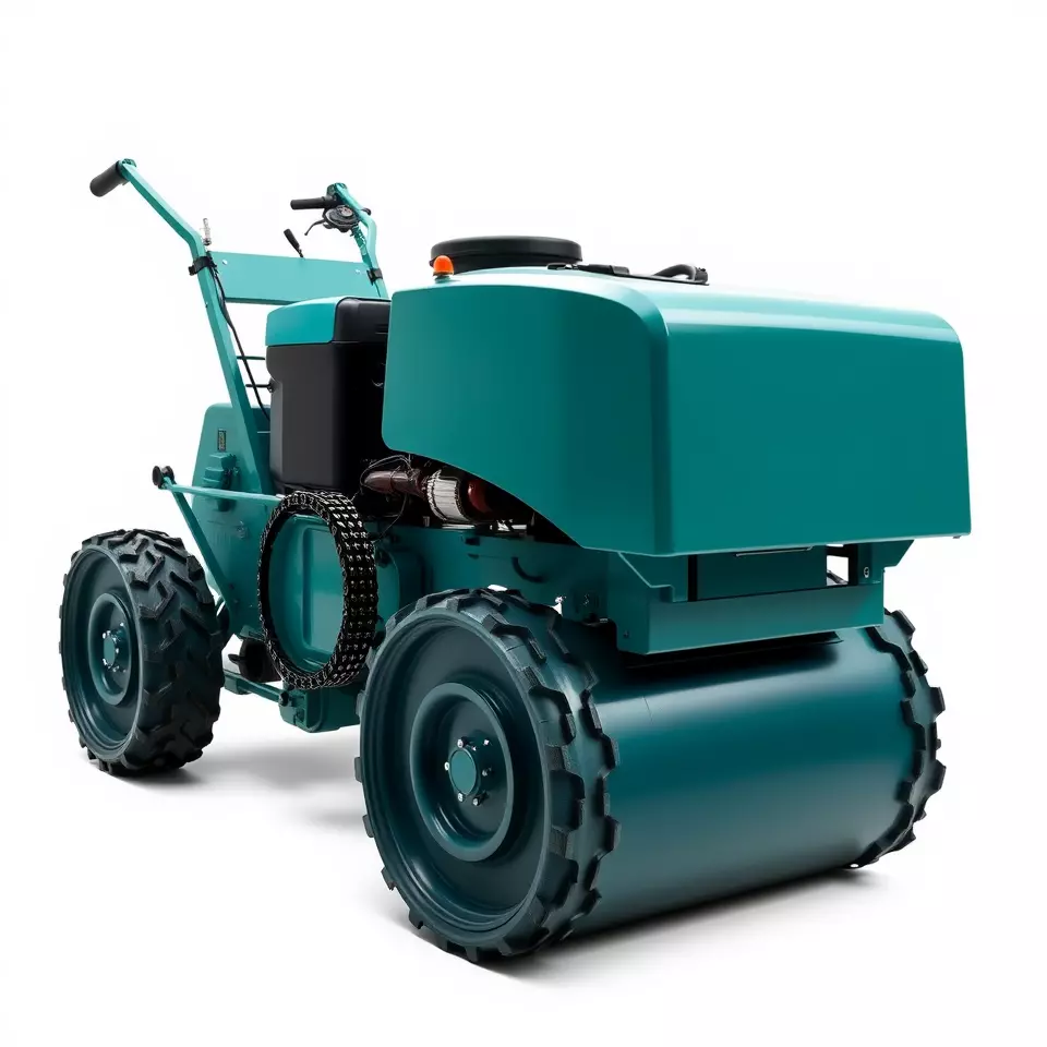 Teal Road Roller model pack Low-poly 3D model_2