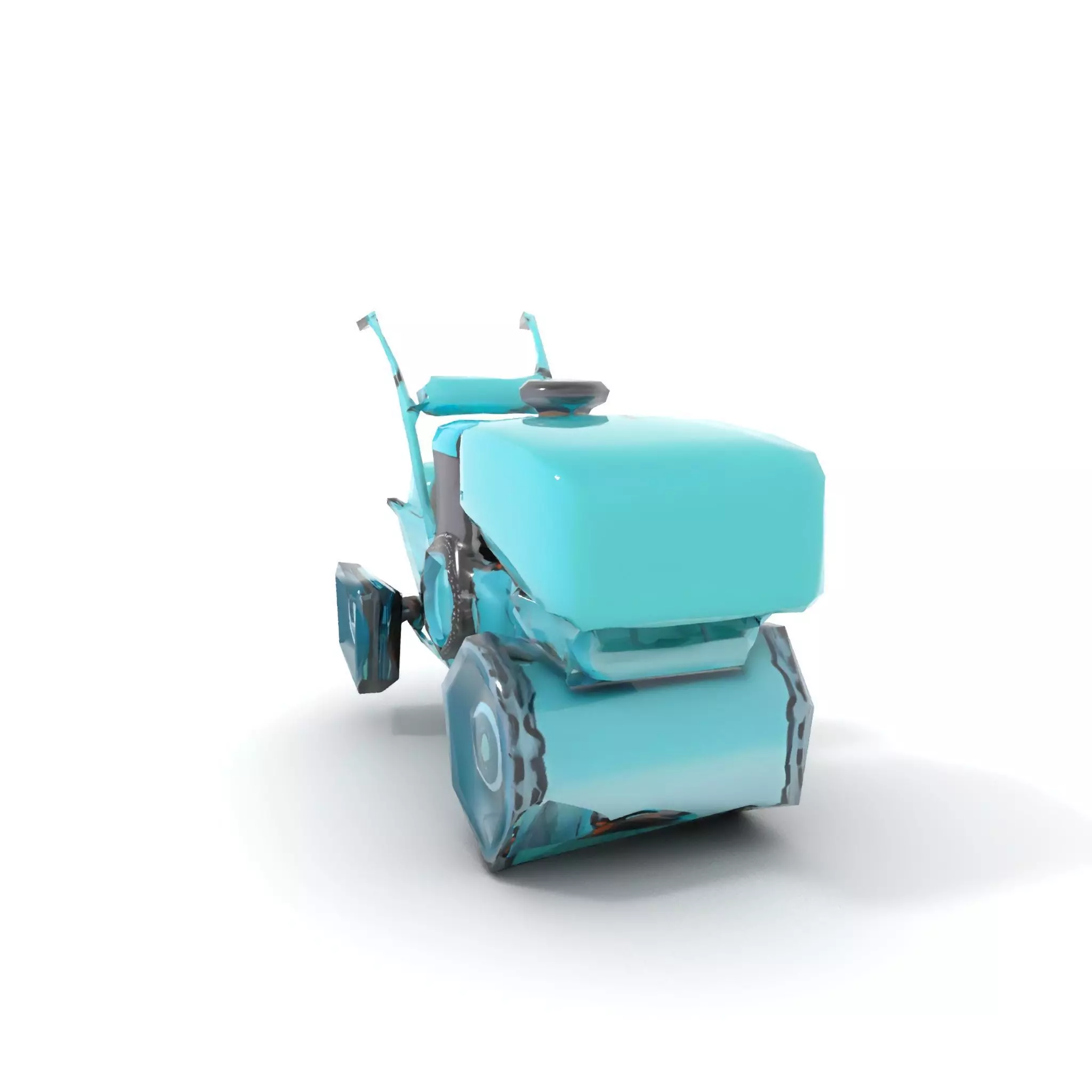 Teal Road Roller model pack Low-poly 3D model_12