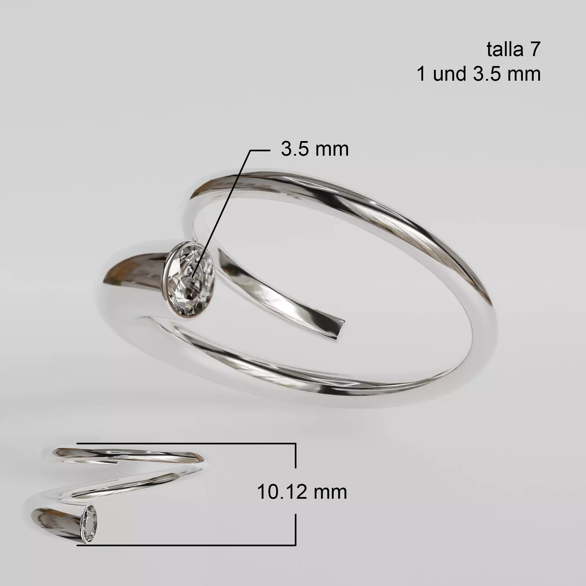 spiral ring 3D print model_0