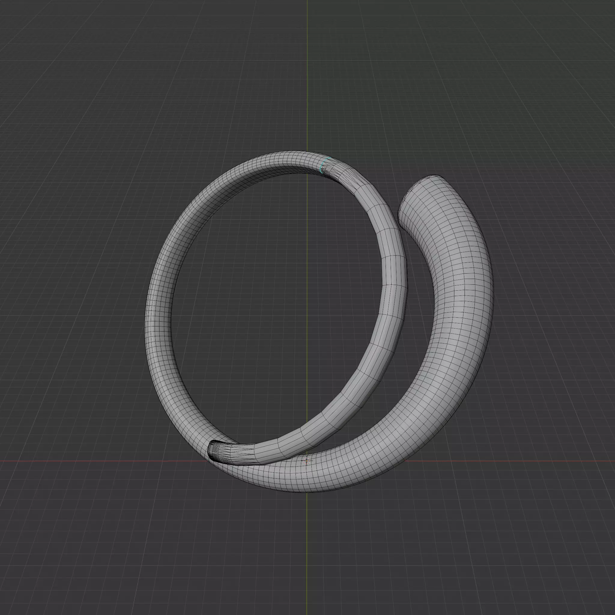 spiral ring 3D print model_11