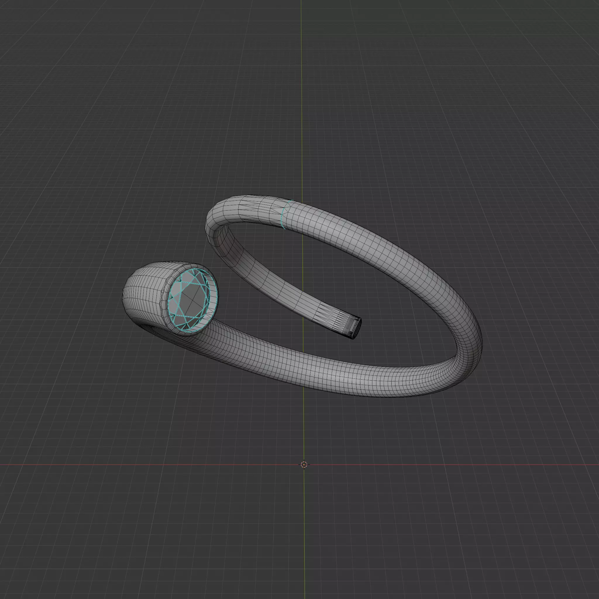spiral ring 3D print model_8