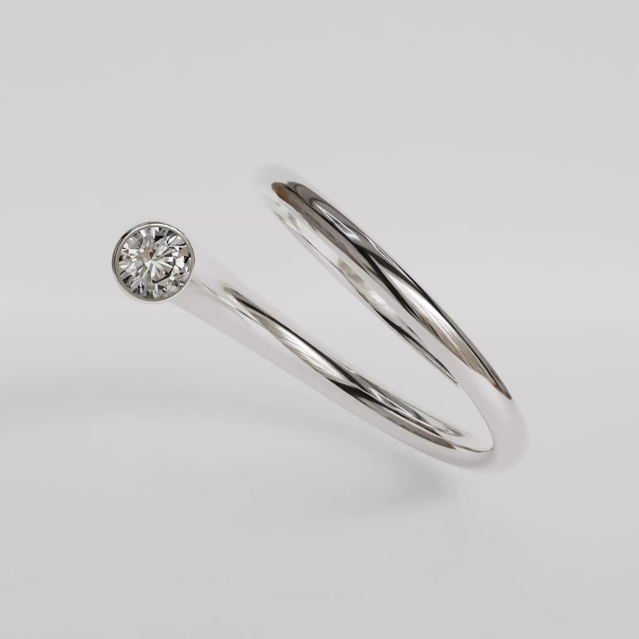 spiral ring 3D print model_6