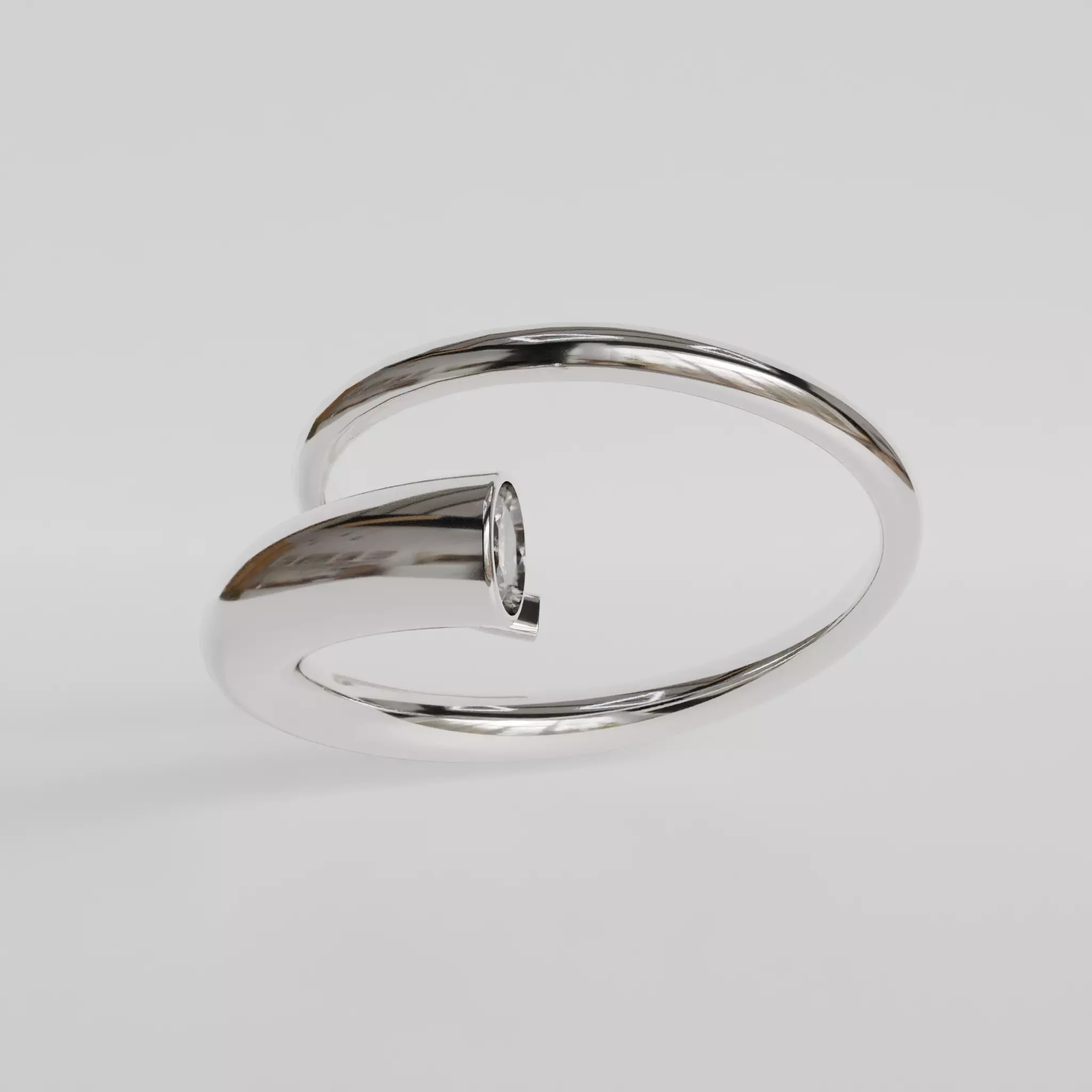 spiral ring 3D print model_2