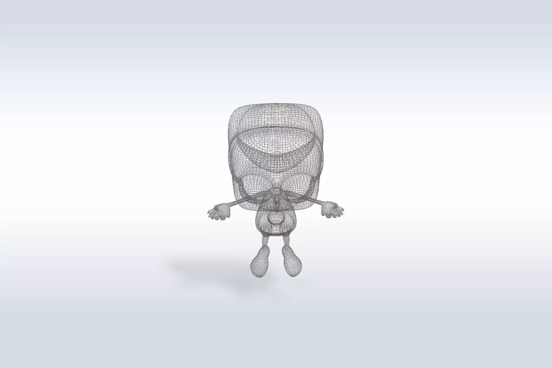 Cartoon character t stylized computer pc 3D model_7