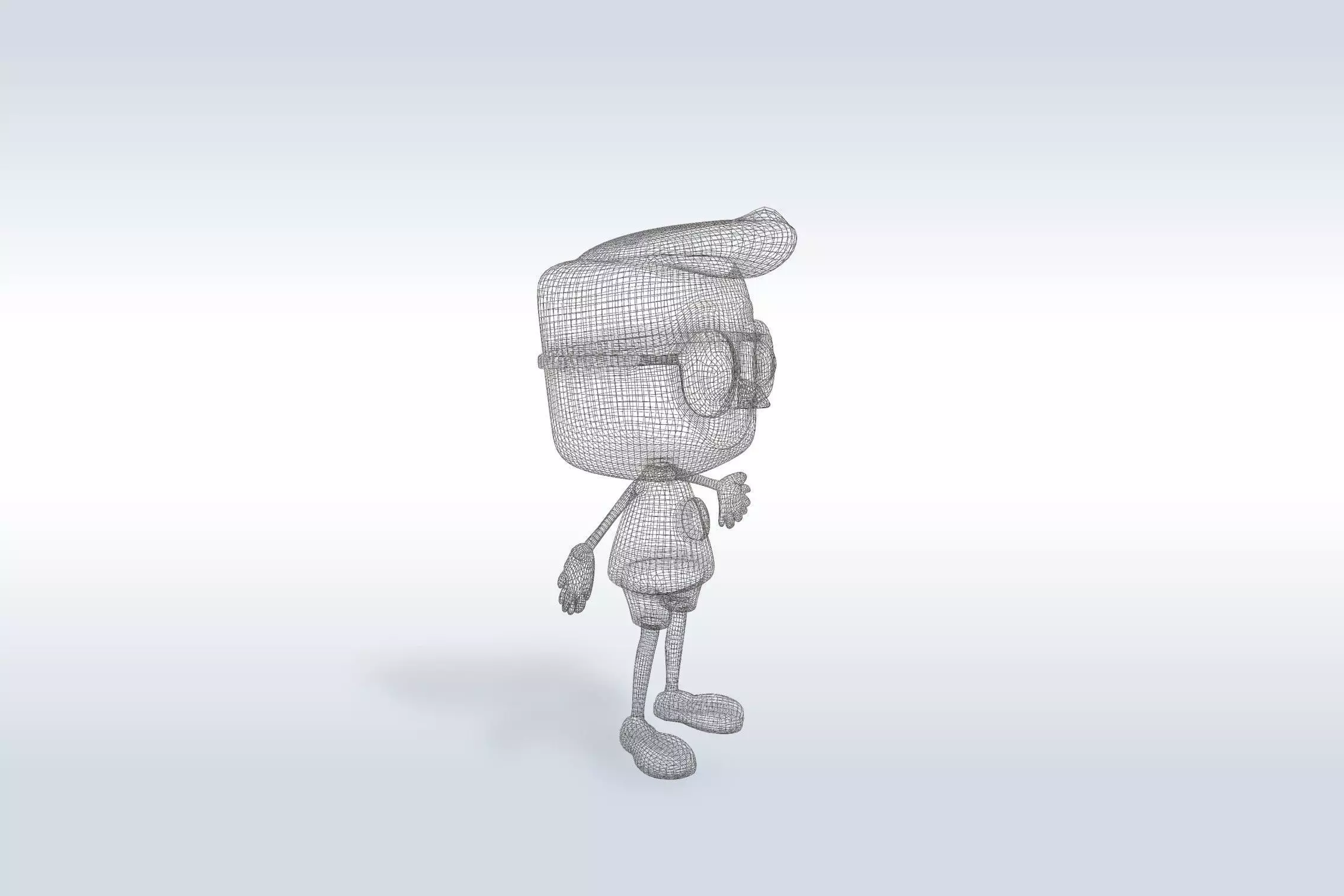 Cartoon character t stylized computer pc 3D model_3