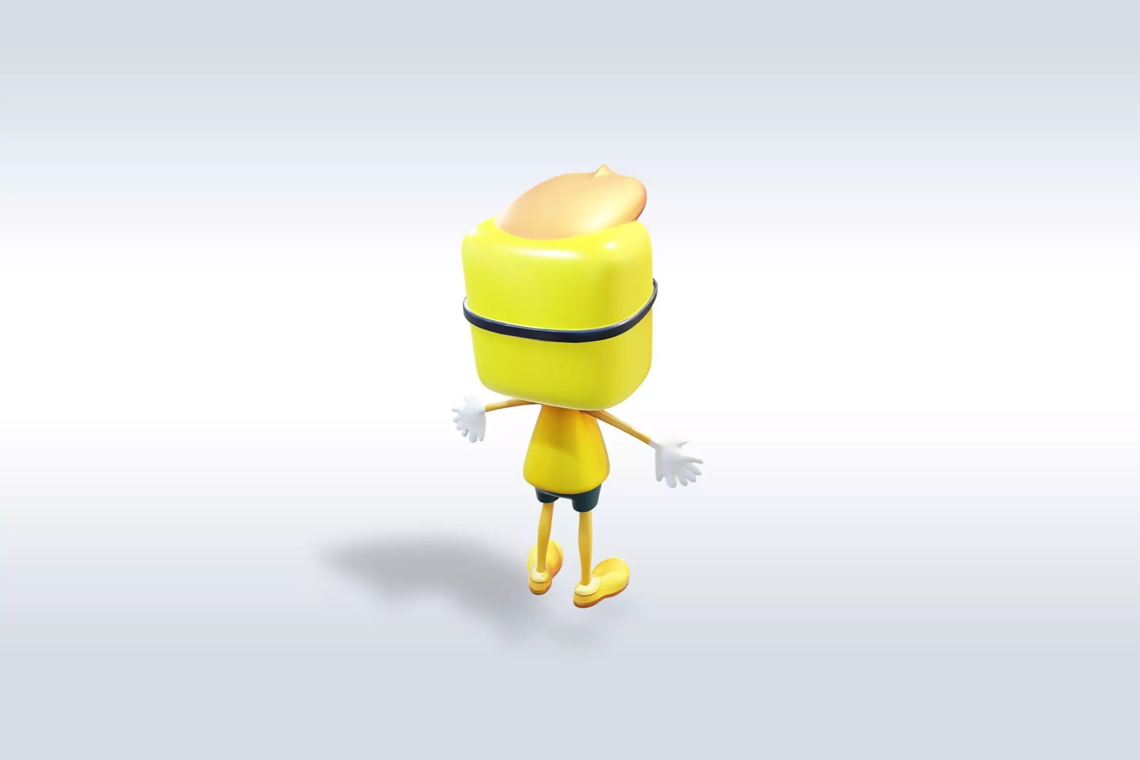 Cartoon character t stylized computer pc 3D model_8
