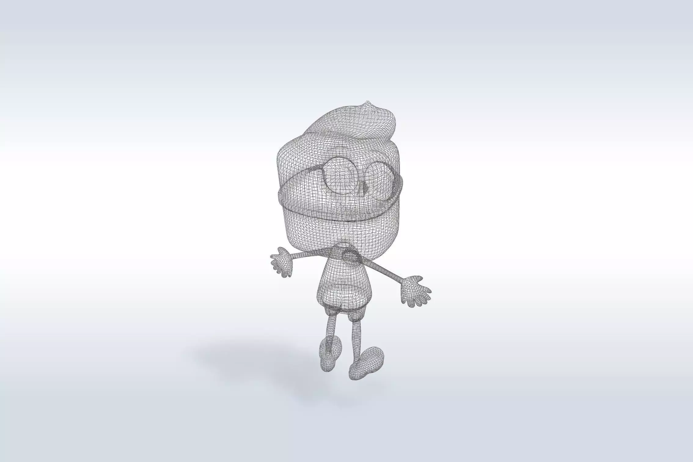 Cartoon character t stylized computer pc 3D model_9