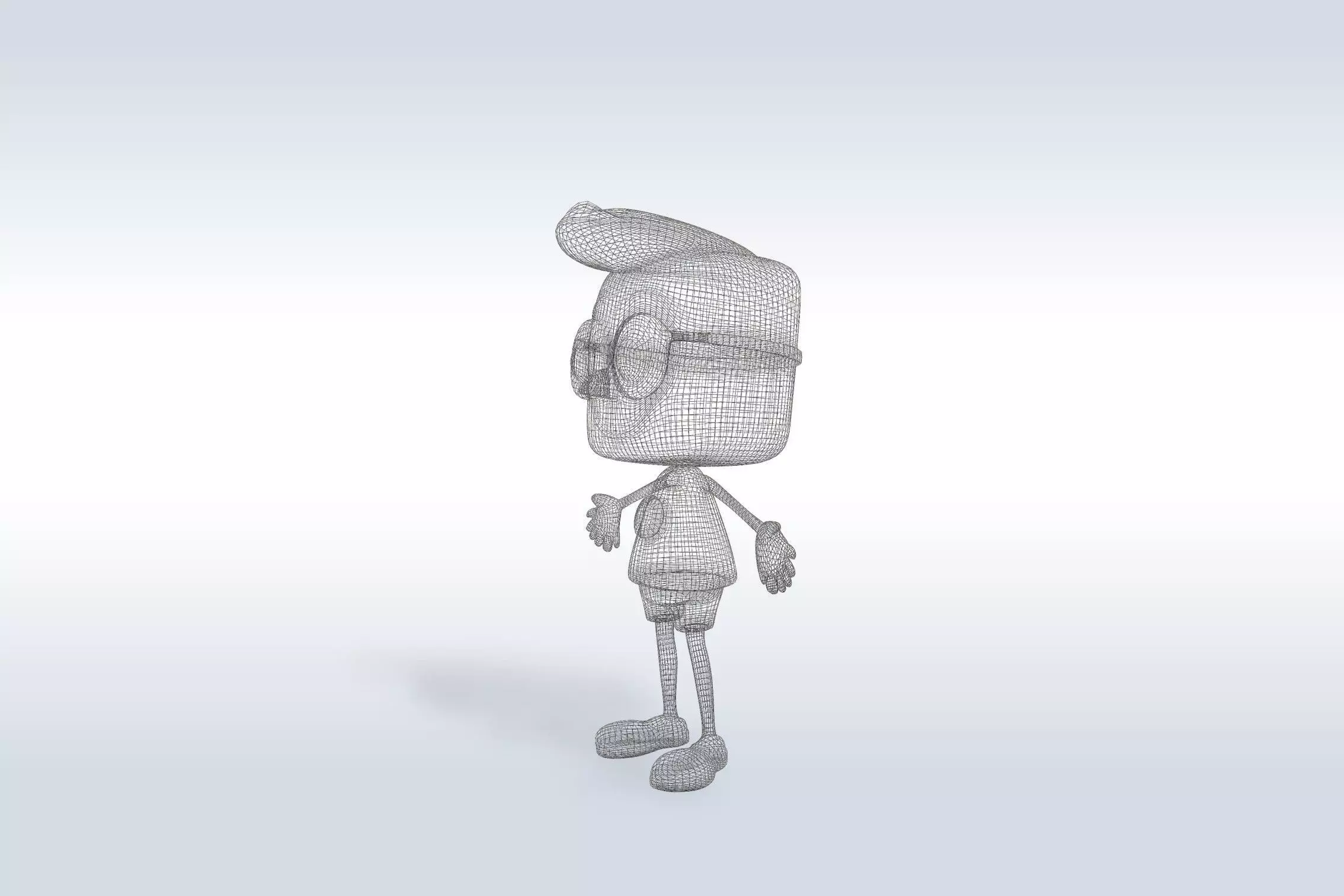 Cartoon character t stylized computer pc 3D model_5