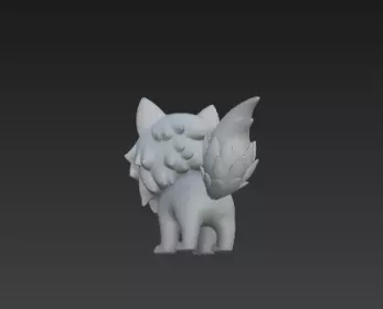 3D Model of Gray Wolf Halloween Night Creature Spooky Animal 3D print model_9