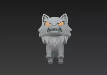 3D Model of Gray Wolf Halloween Night Creature Spooky Animal 3D print model_20