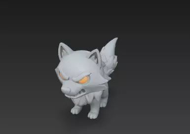 3D Model of Gray Wolf Halloween Night Creature Spooky Animal 3D print model_15