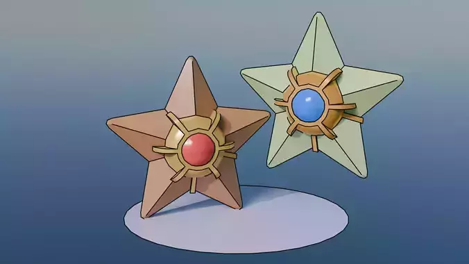 Pokemon Staryu and Shiny version 