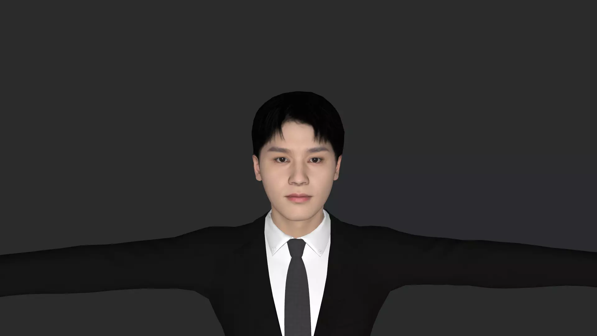 Taeil Hyper Realistic Full Body Fully Rigged 3D Character 3D model_0
