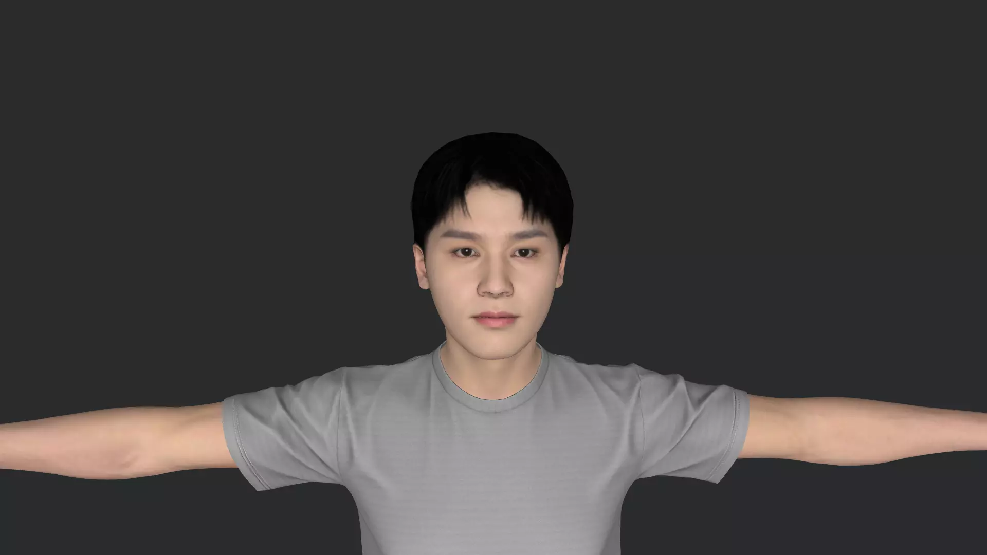 Taeil Hyper Realistic Full Body Fully Rigged 3D Character 3D model_20
