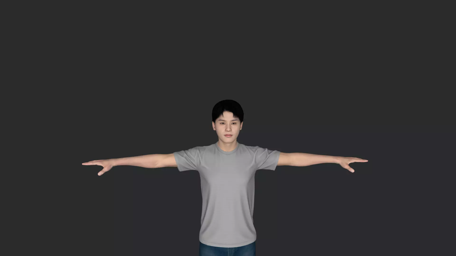 Taeil Hyper Realistic Full Body Fully Rigged 3D Character 3D model_21