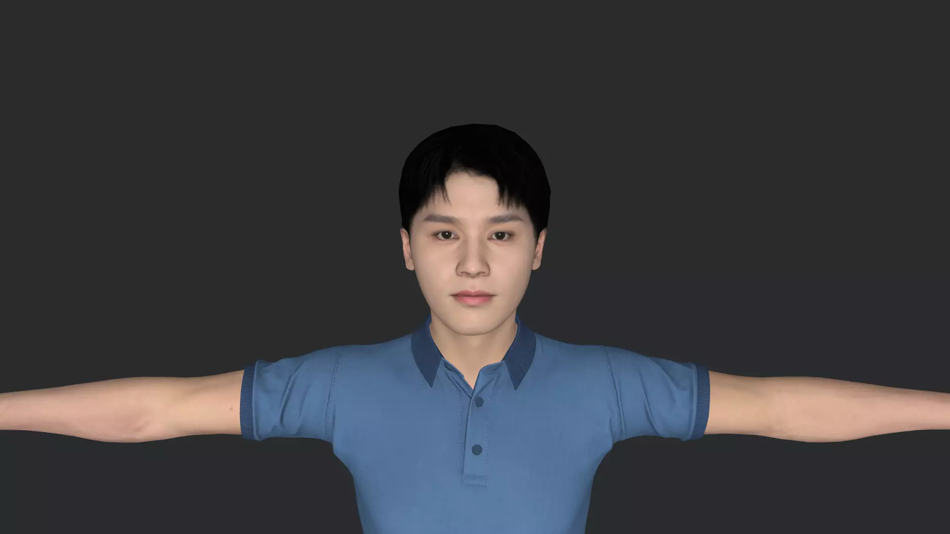 Taeil Hyper Realistic Full Body Fully Rigged 3D Character 3D model_15