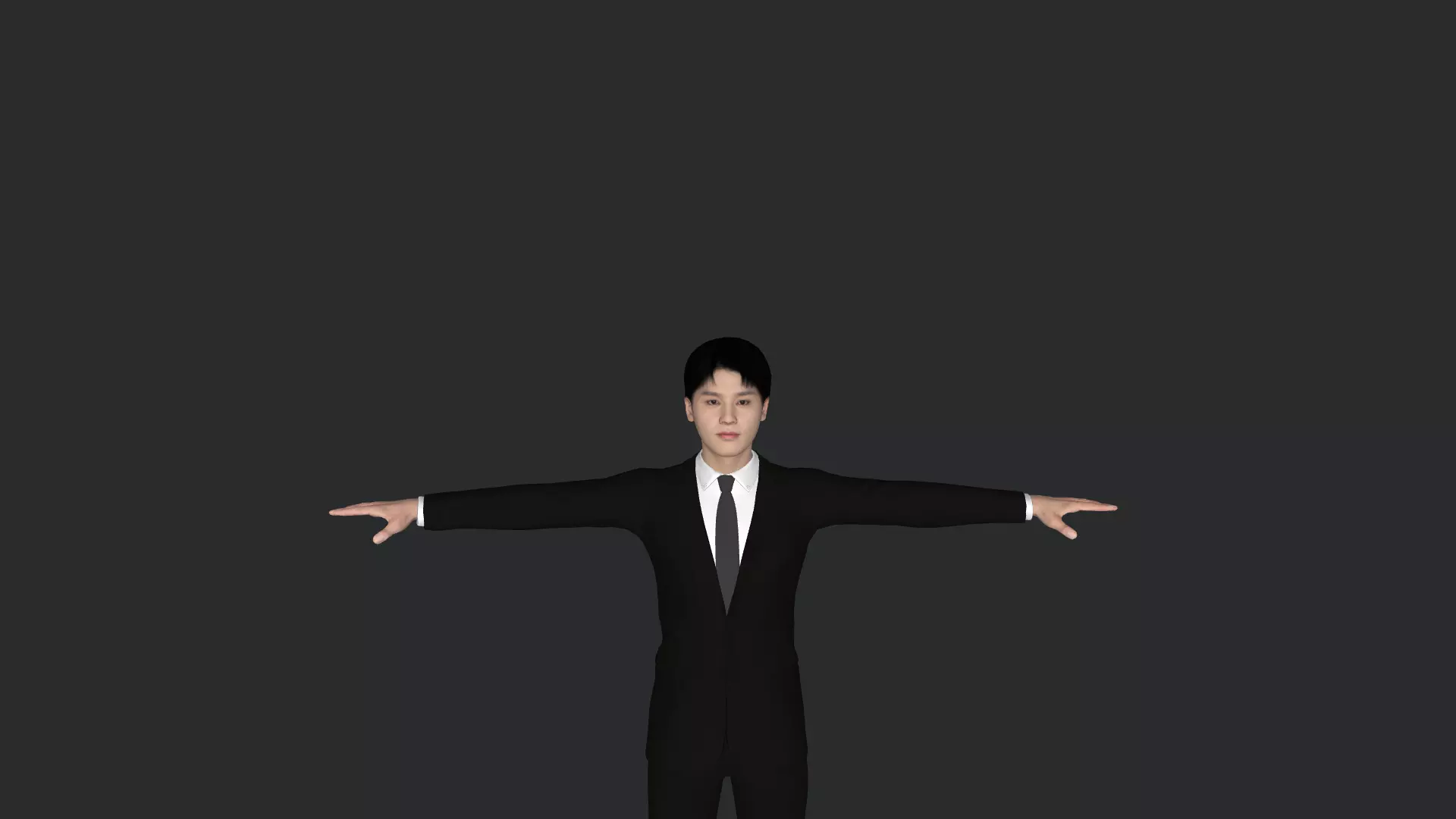 Taeil Hyper Realistic Full Body Fully Rigged 3D Character 3D model_1