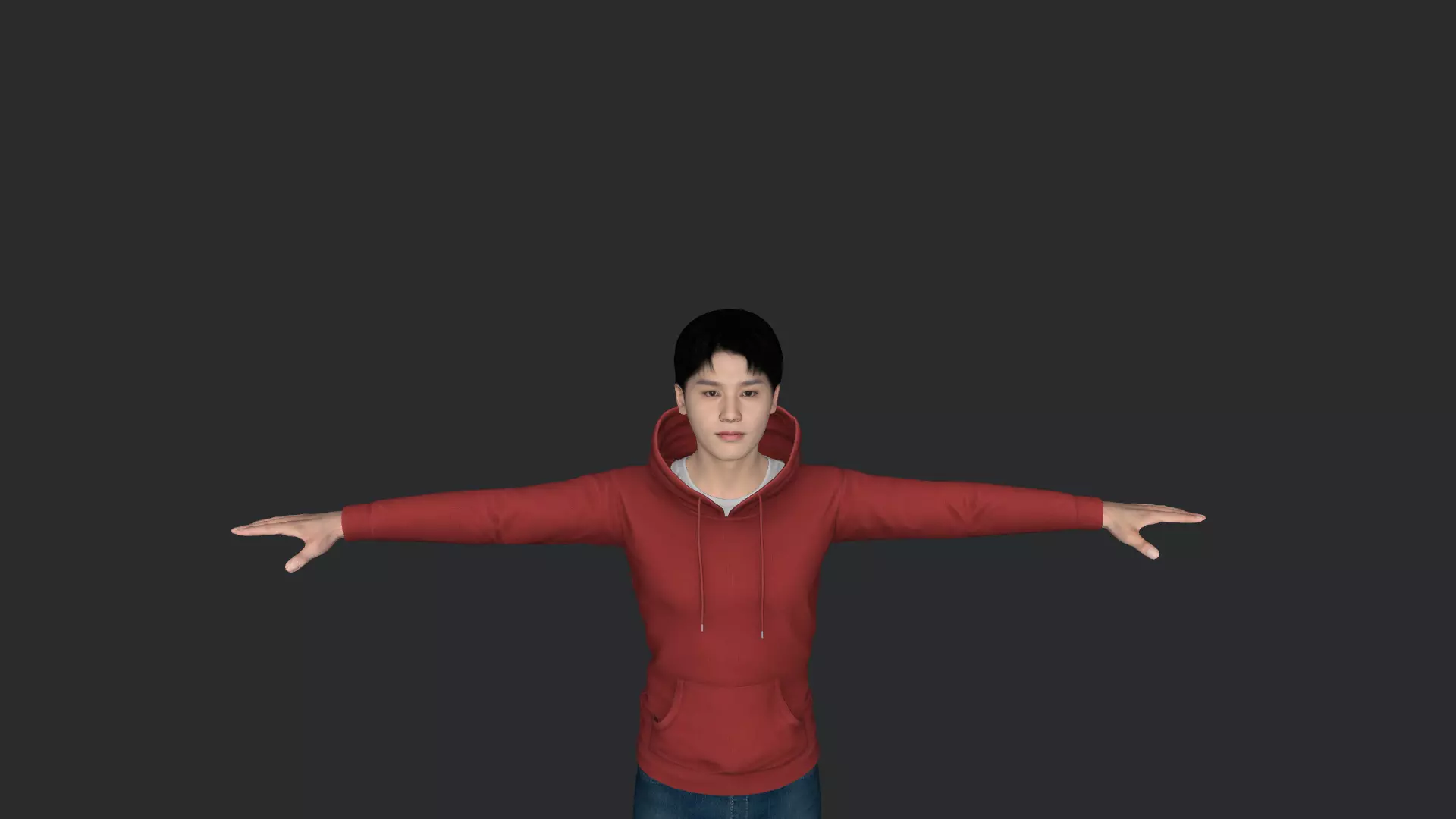 Taeil Hyper Realistic Full Body Fully Rigged 3D Character 3D model_11