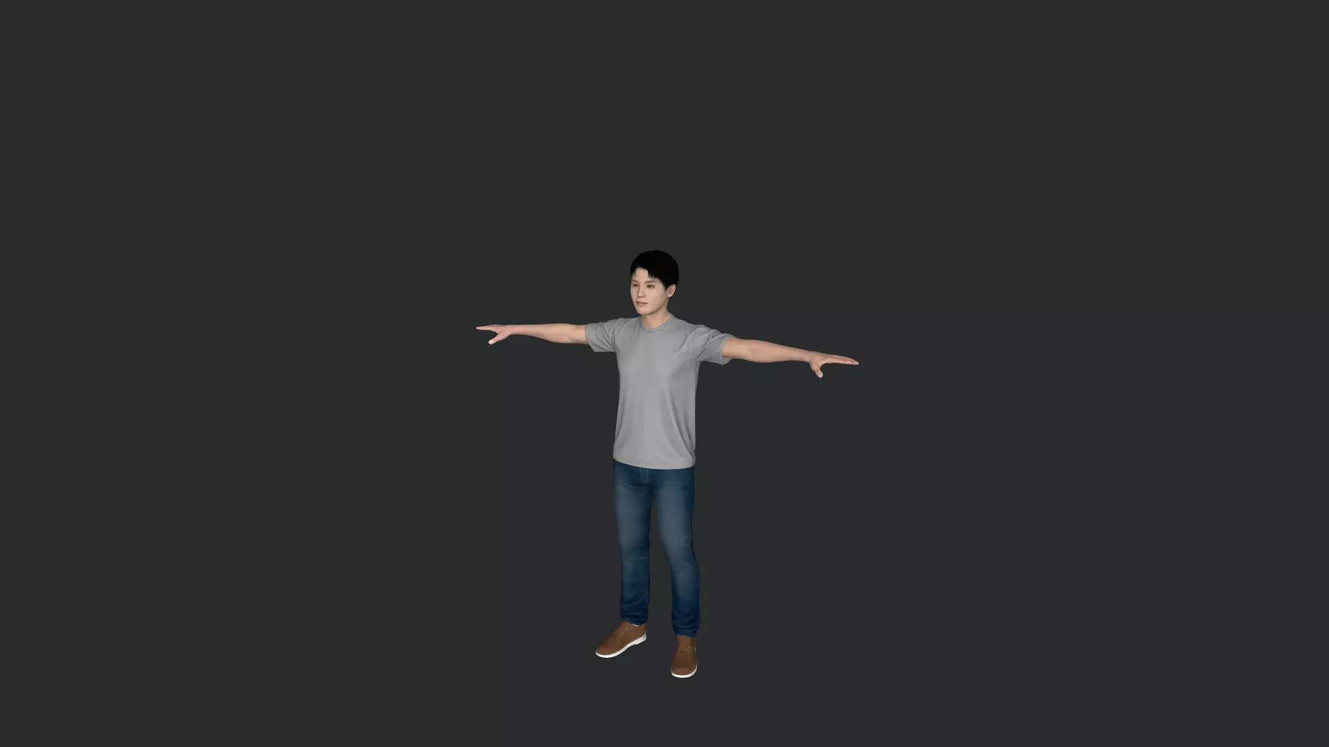 Taeil Hyper Realistic Full Body Fully Rigged 3D Character 3D model_23