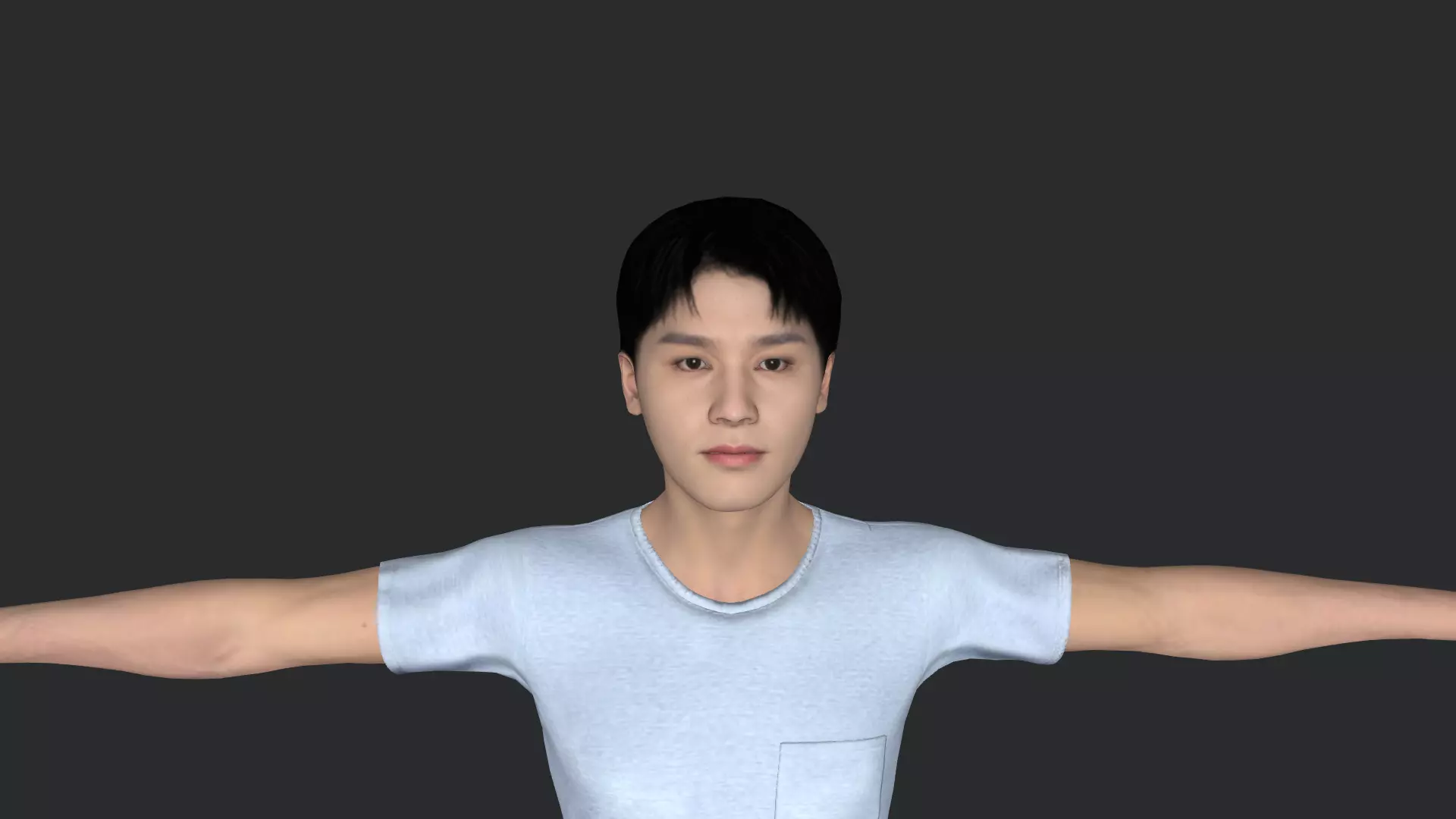 Taeil Hyper Realistic Full Body Fully Rigged 3D Character 3D model_5