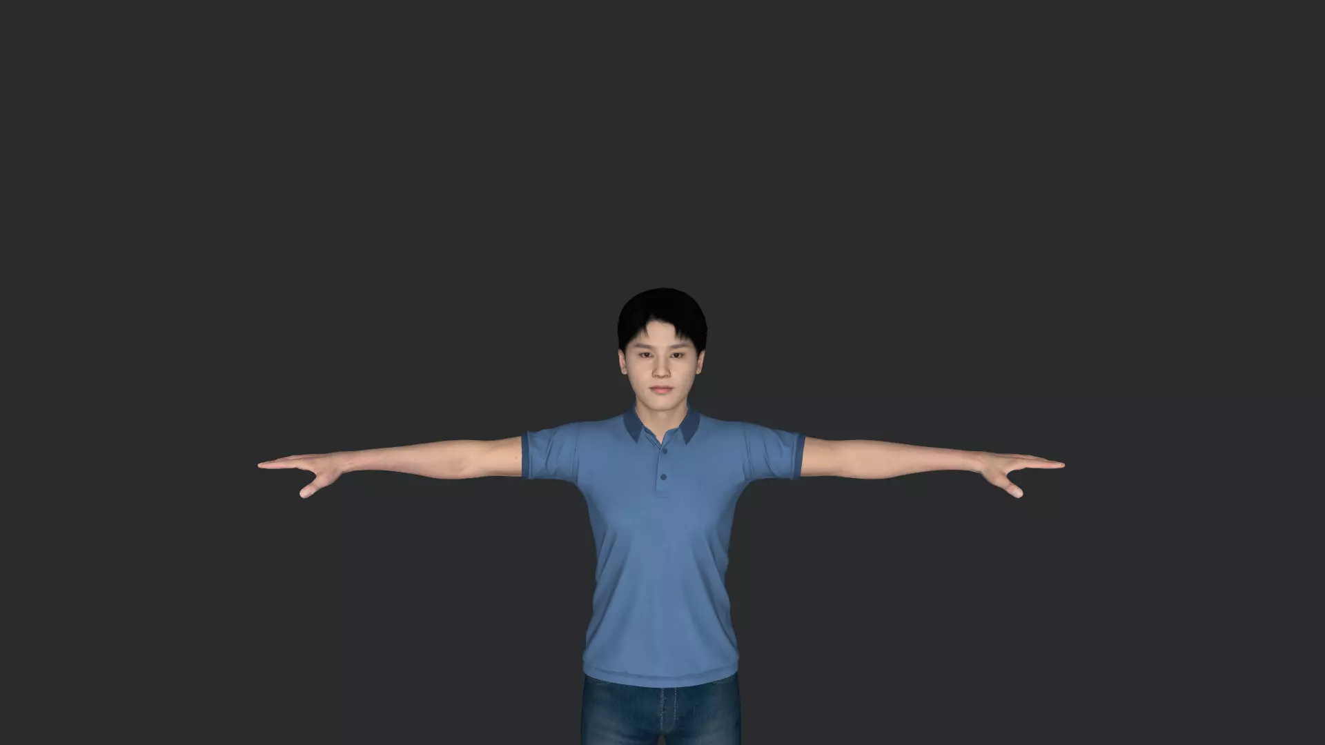 Taeil Hyper Realistic Full Body Fully Rigged 3D Character 3D model_16